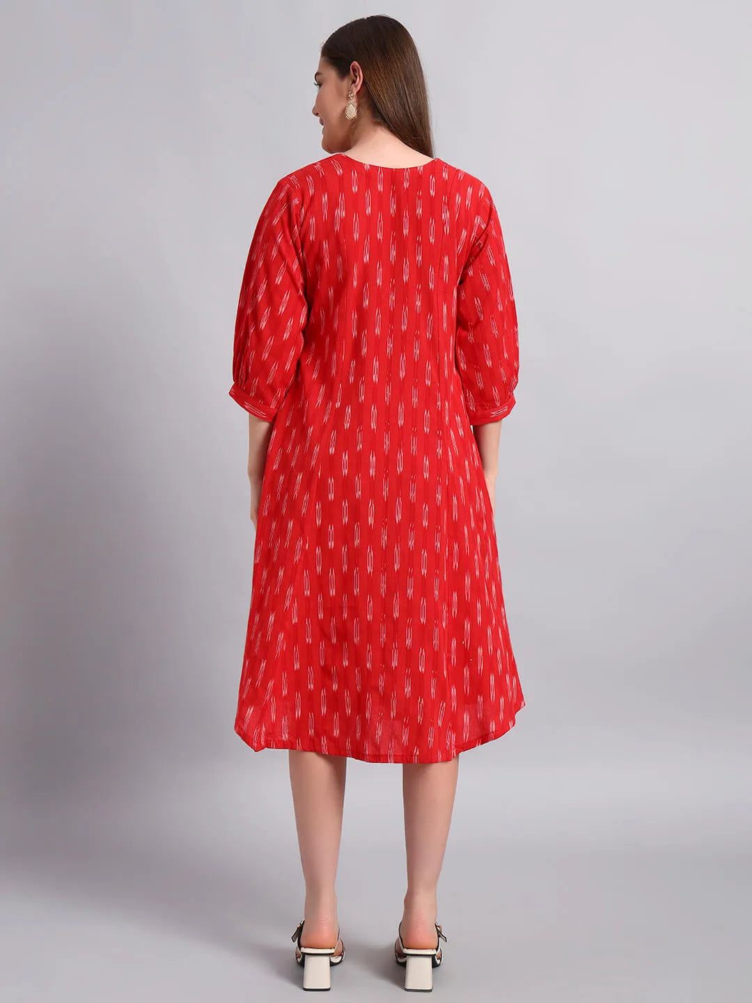Ikat Cotton Long Dress image 4
