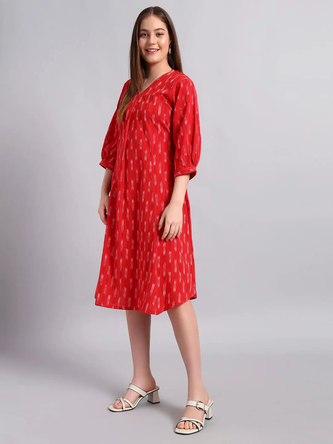 Ikat Cotton Long Dress image 5