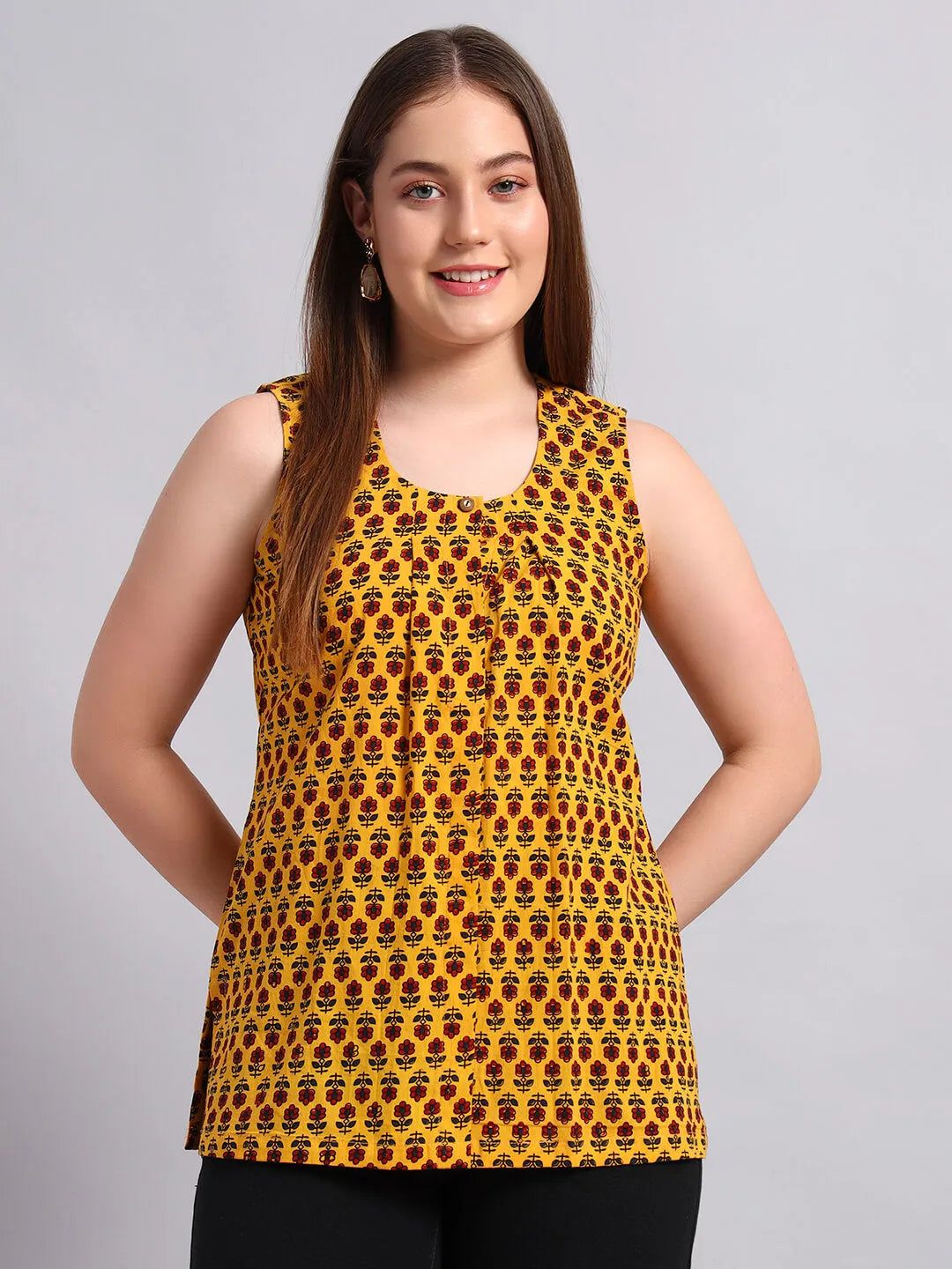 Cotton Ajrak Short Kurta image 3