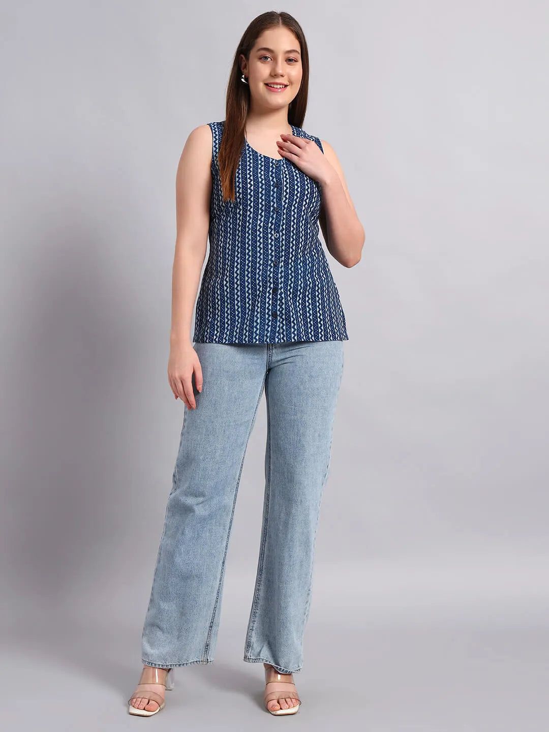 Indigo Cotton Kurti image 2
