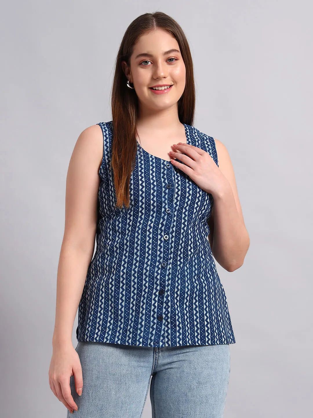 Indigo Cotton Kurti image 3