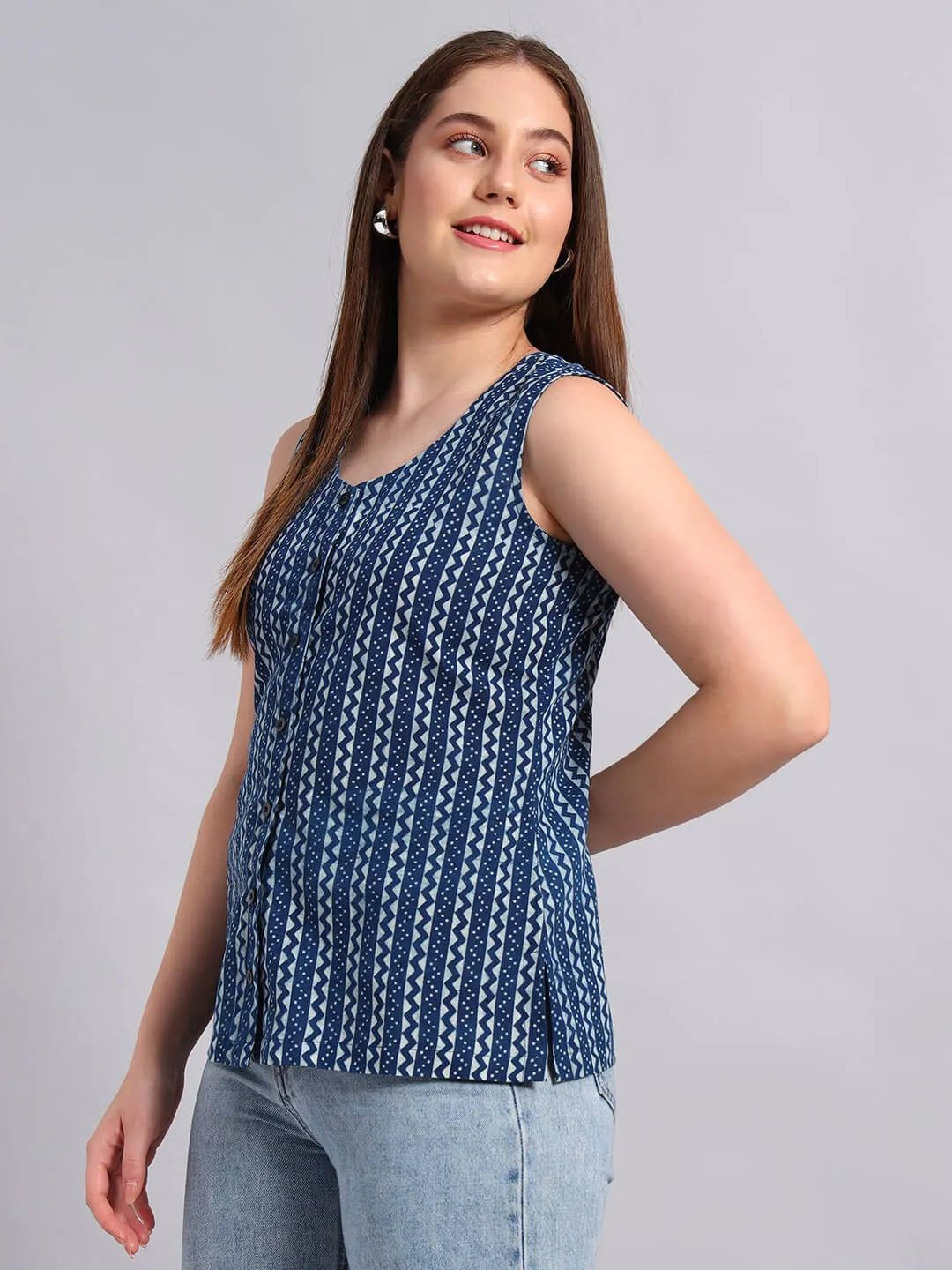 Indigo Cotton Kurti image 4