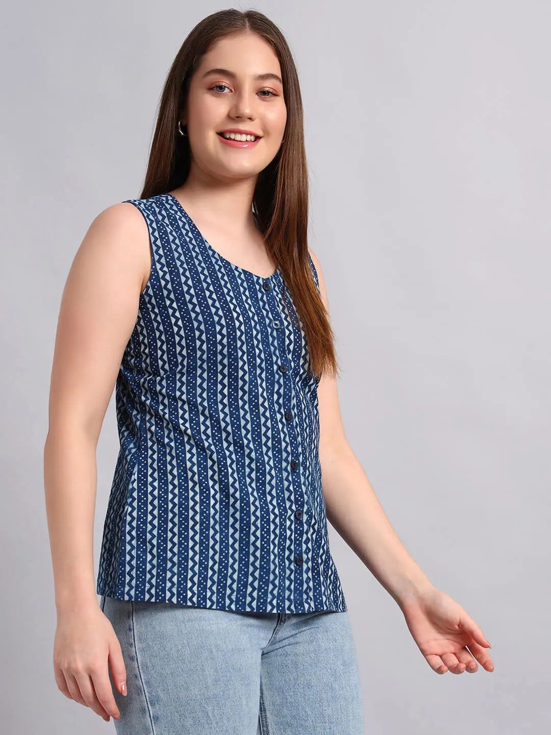 Indigo Cotton Kurti image 5