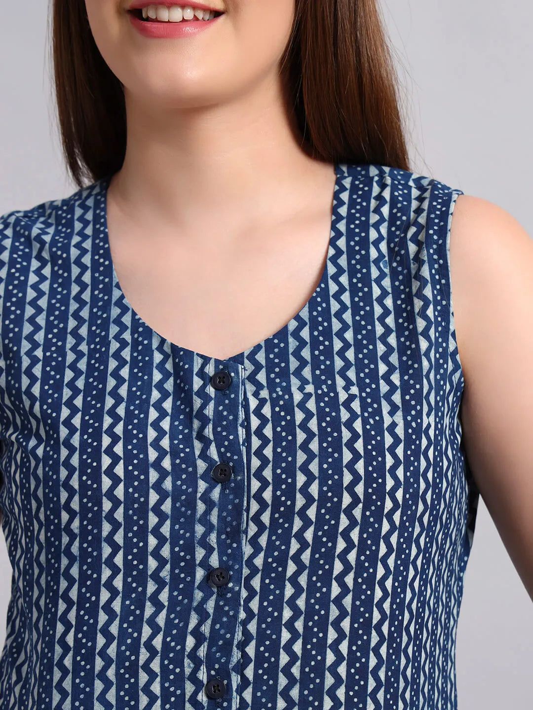 Indigo Cotton Kurti image 6