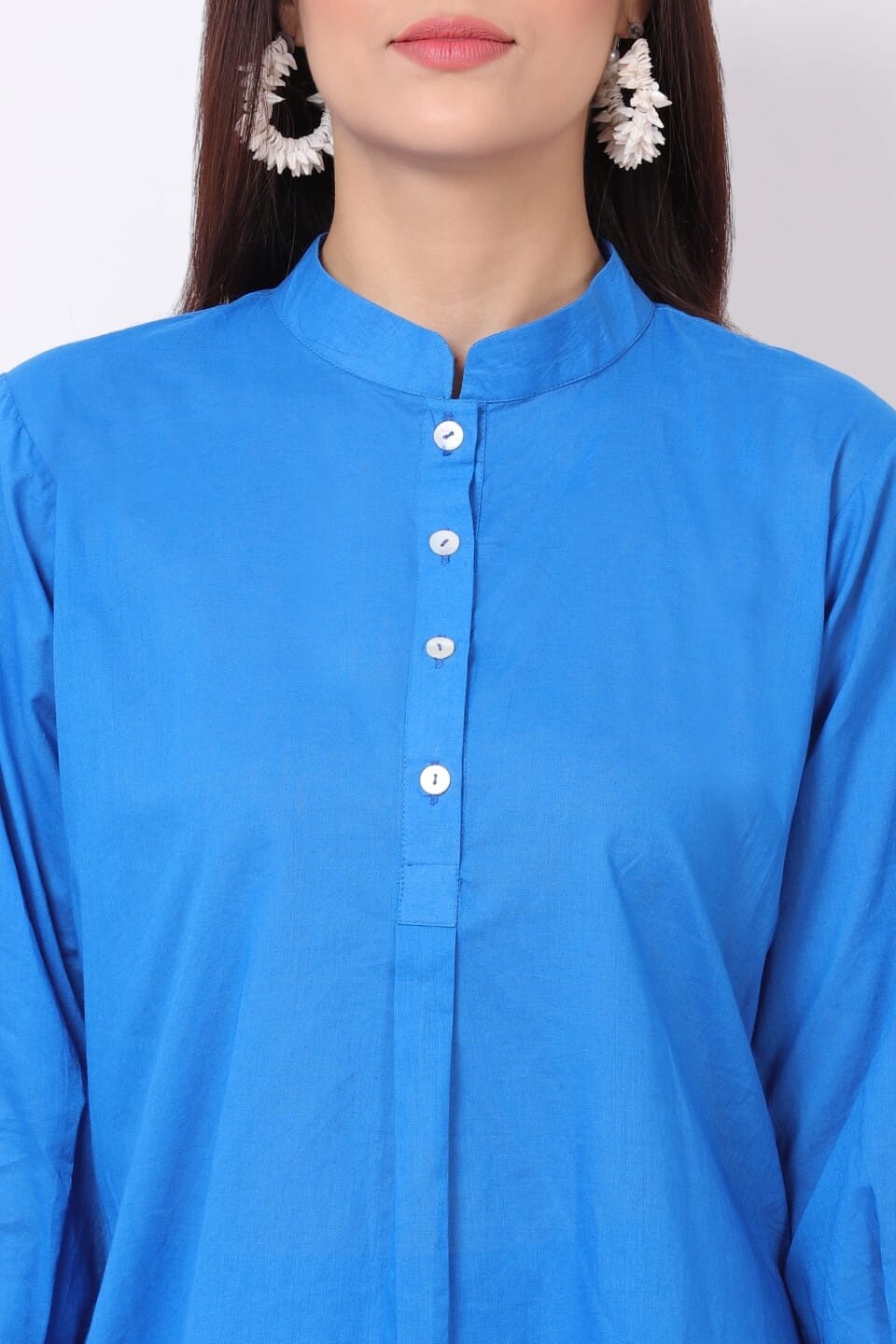 Blue Plain Cotton Co-ord Set image 5