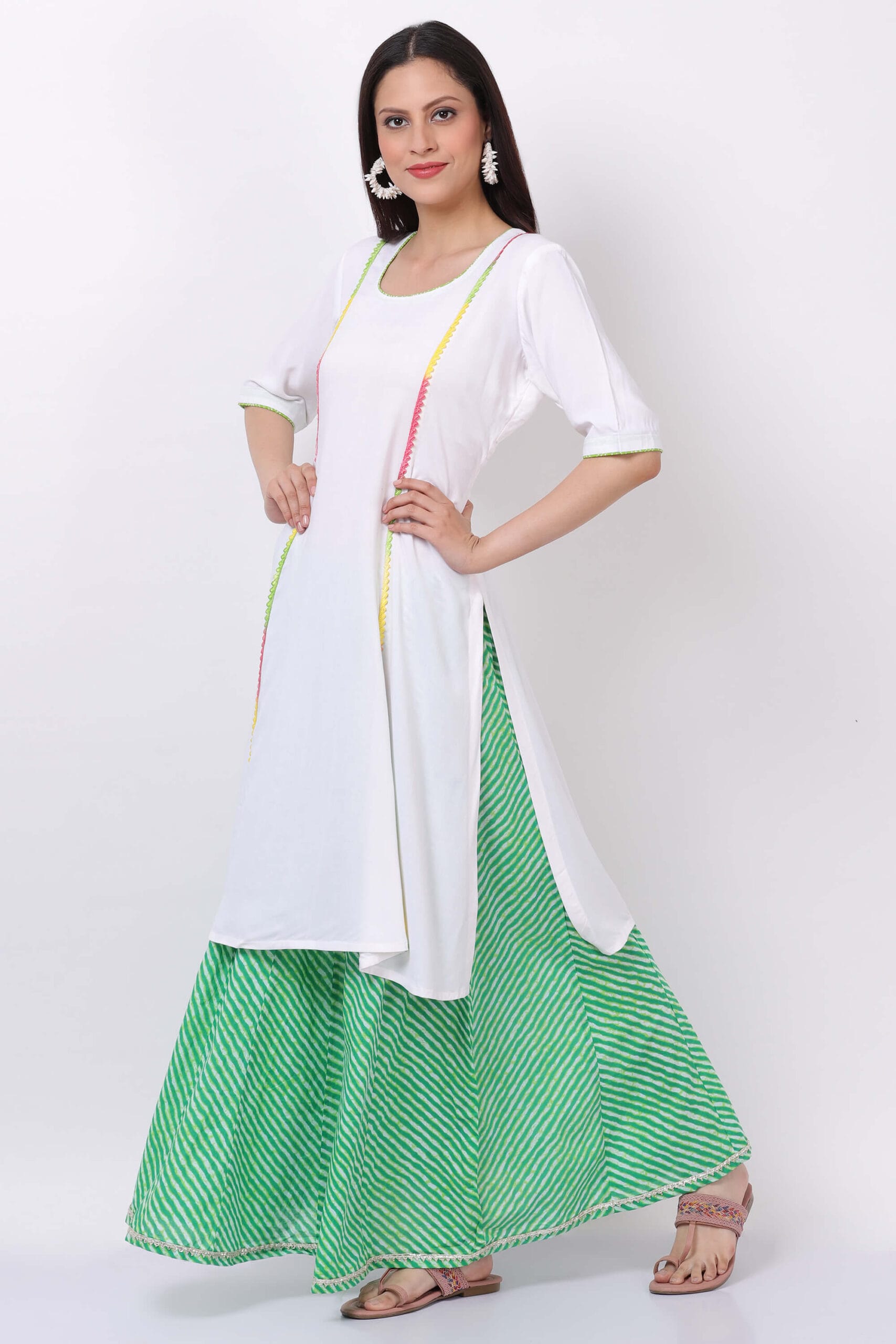Cotton Skirt Kurti Set image 3