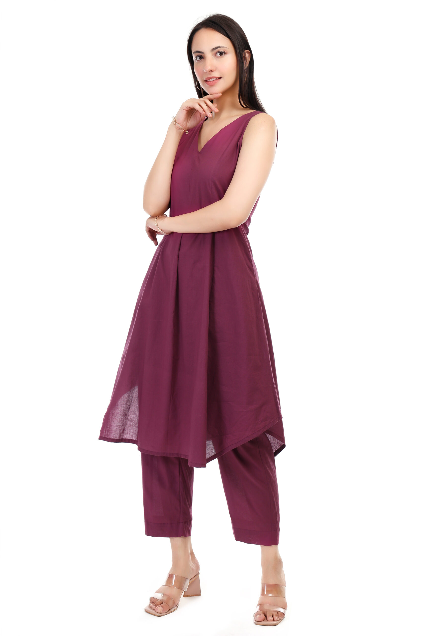 Jamuni Colour Cambric Cotton Kurta Set image 5