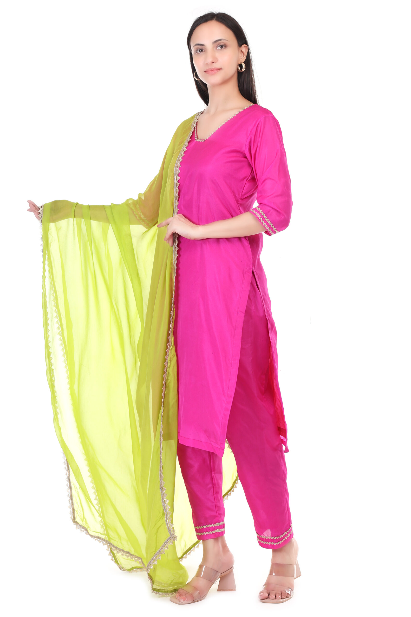 Silk Kurta Set With Dupatta image 3