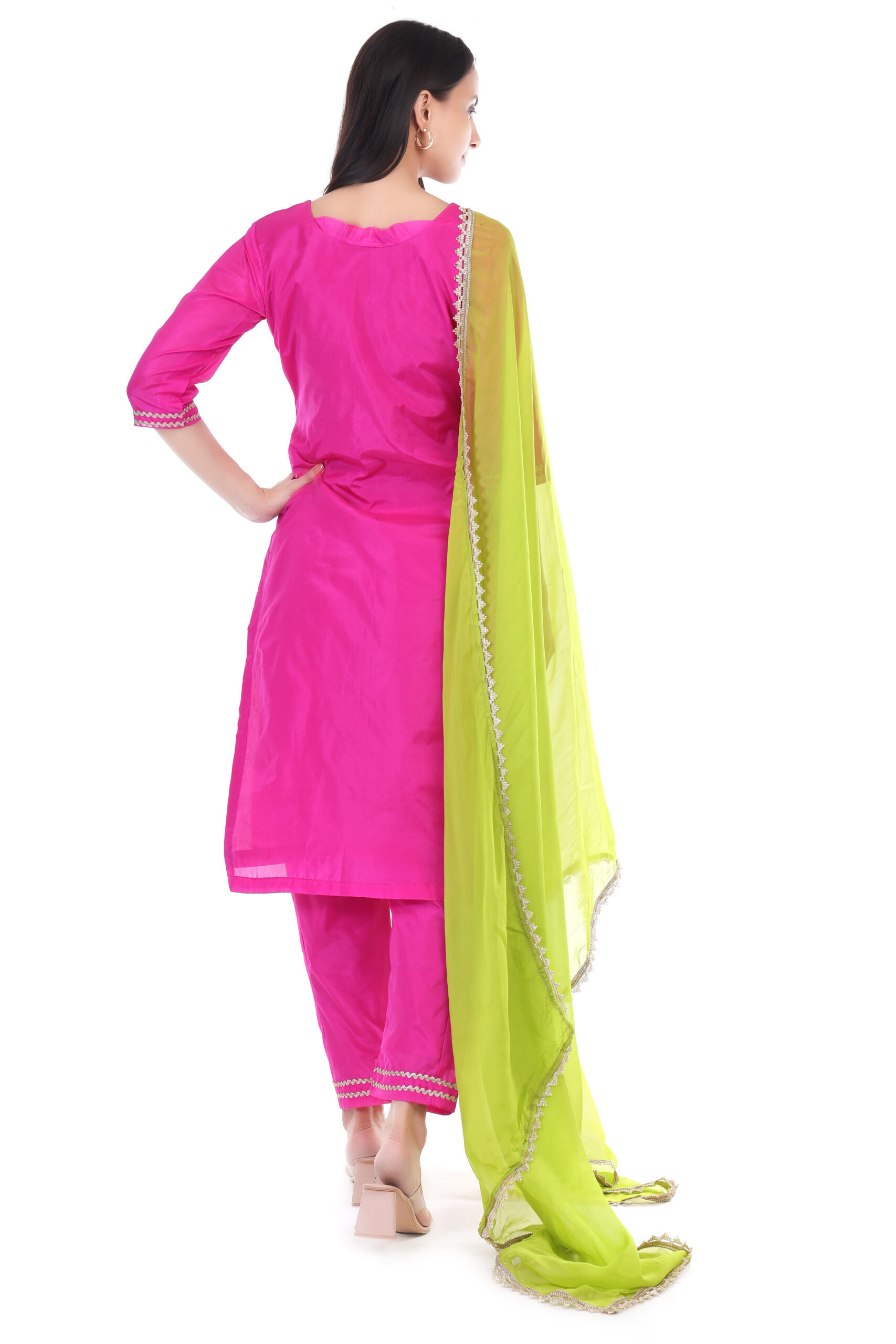 Silk Kurta Set With Dupatta image 5