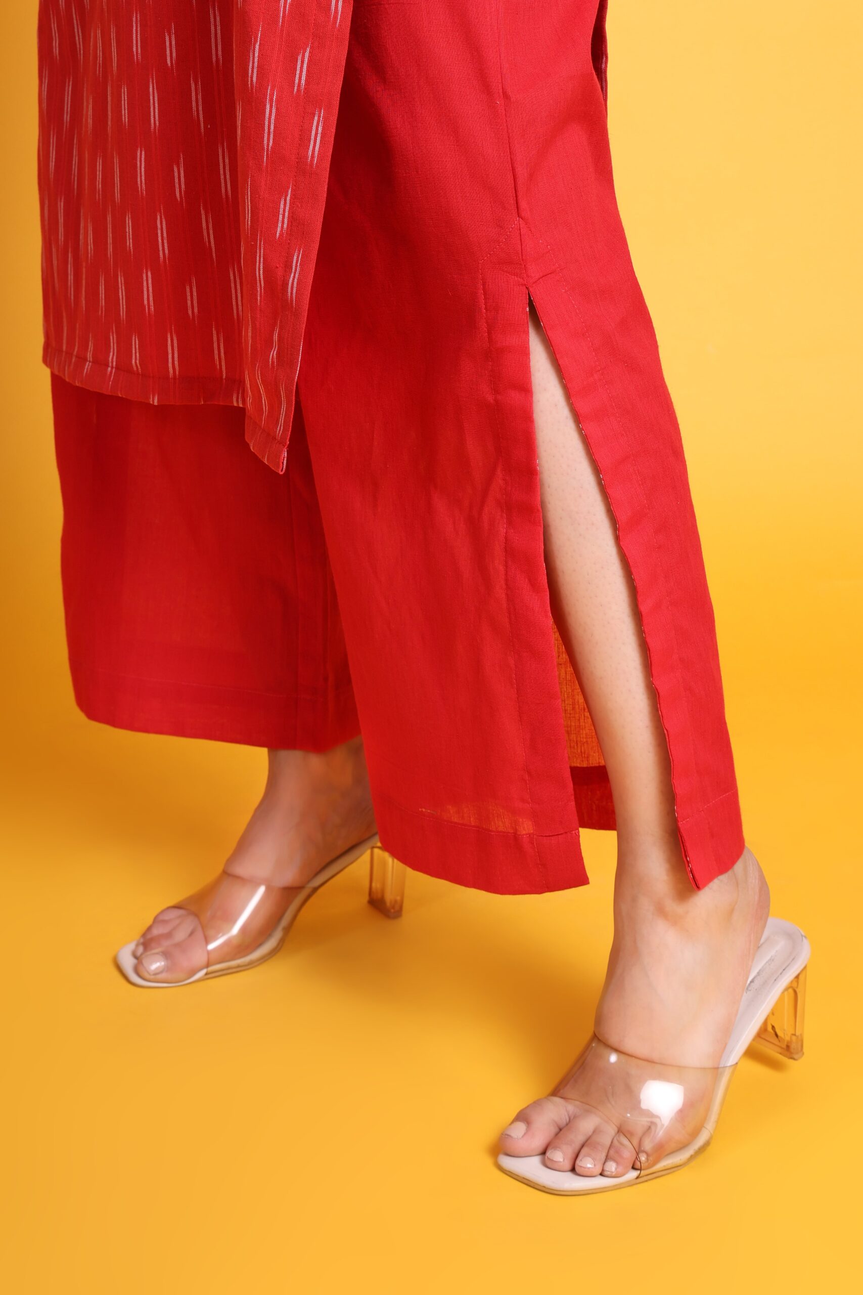Ikat Strap Kurta With Wide Leg Pant image 5