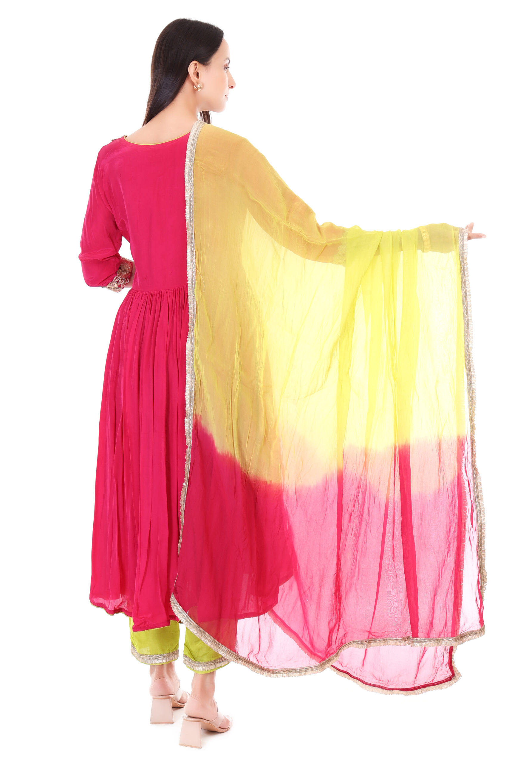 Crepe Anarkali With Orgenzza Dupatta image 5