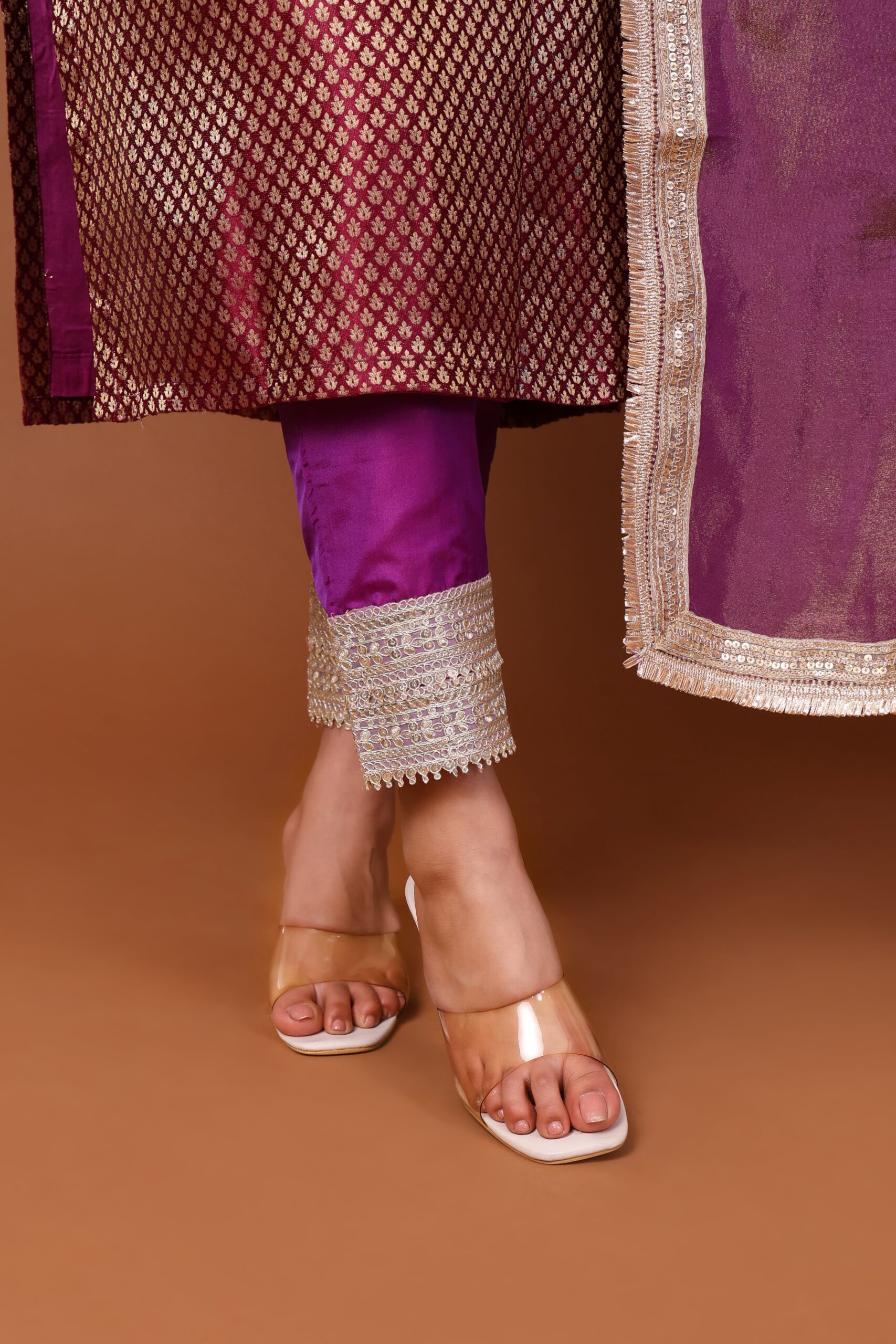 Banarasi Brocade Suit With Dupatta image 5
