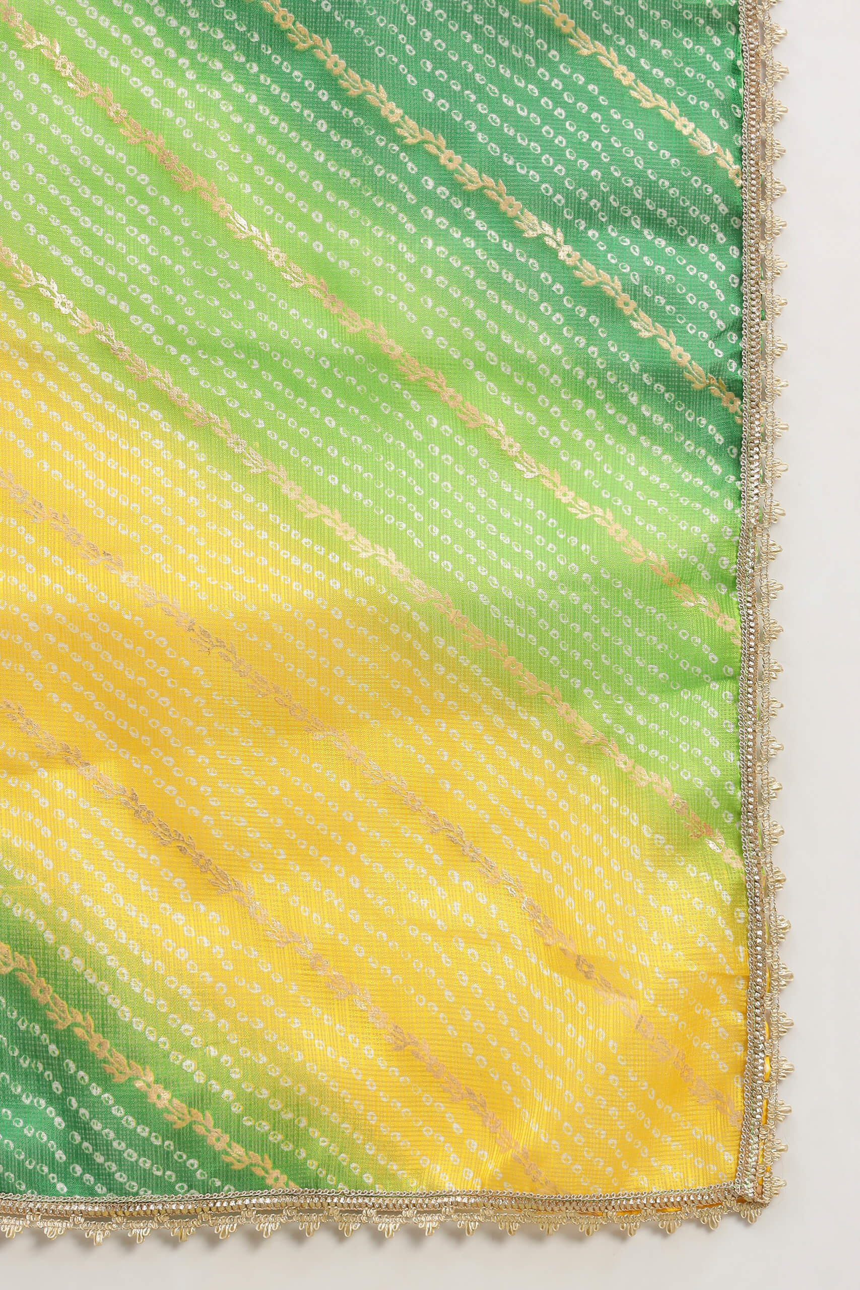 Silk Kurta Set With Kotadoria Dupatta image 8