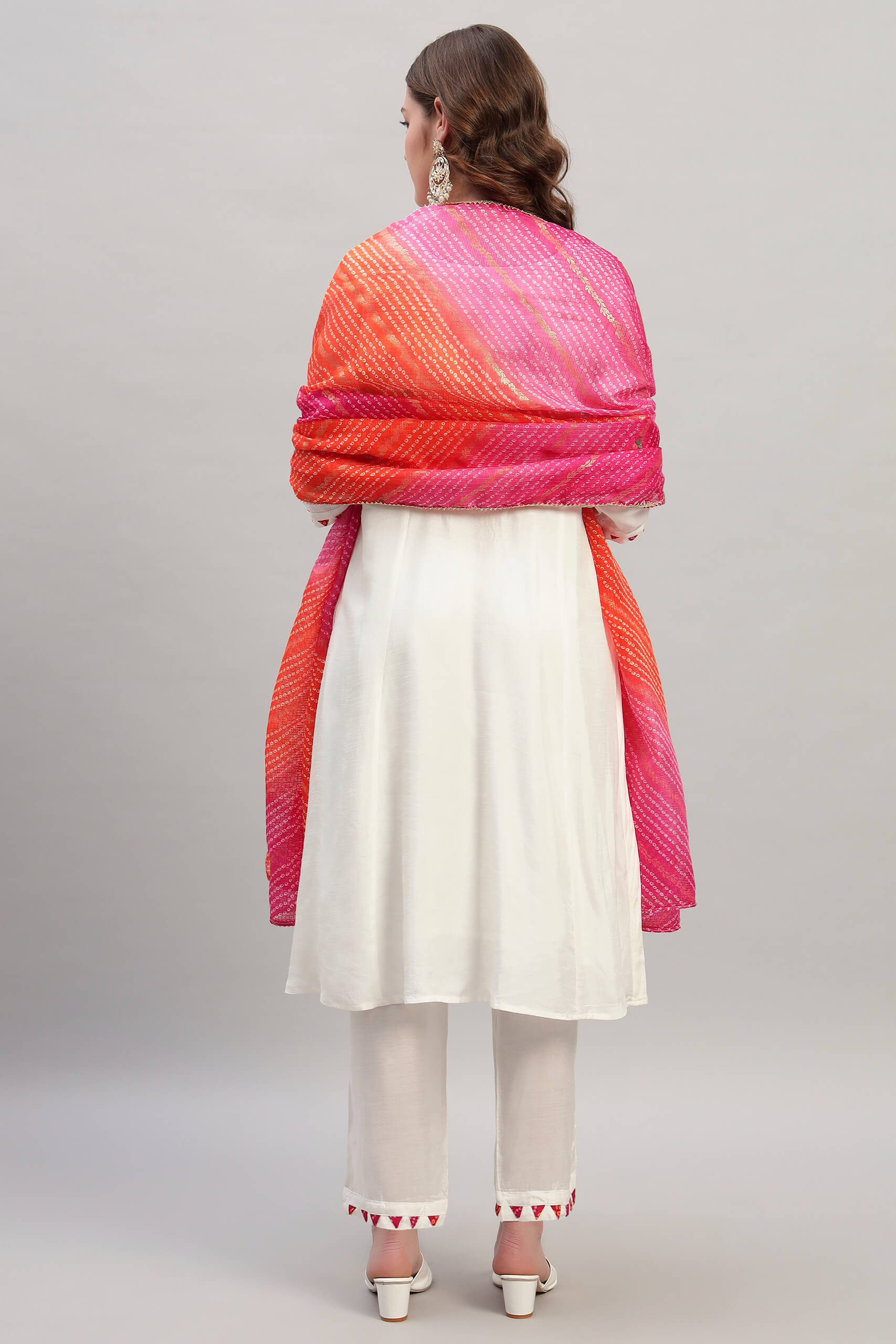 Dola Silk A-line Kurta Set With Kotadoria Dupatta image 6