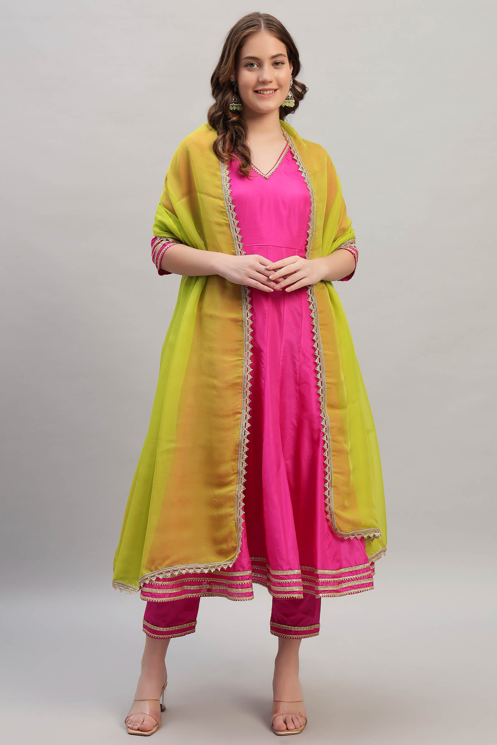 Silk Anarkali Kurta Set image 4