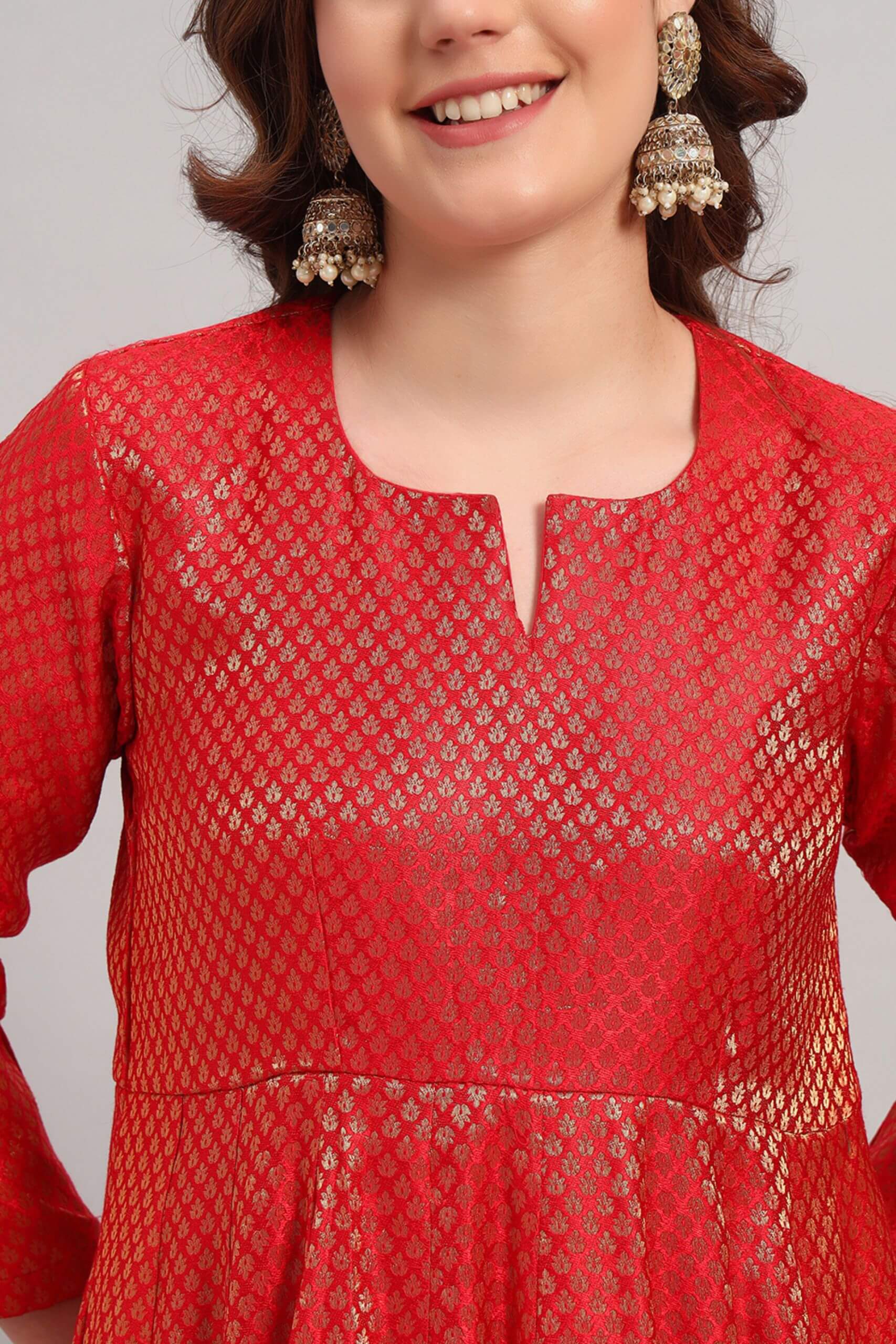Banarasi Brocade Anarkali Kurta Set image 6