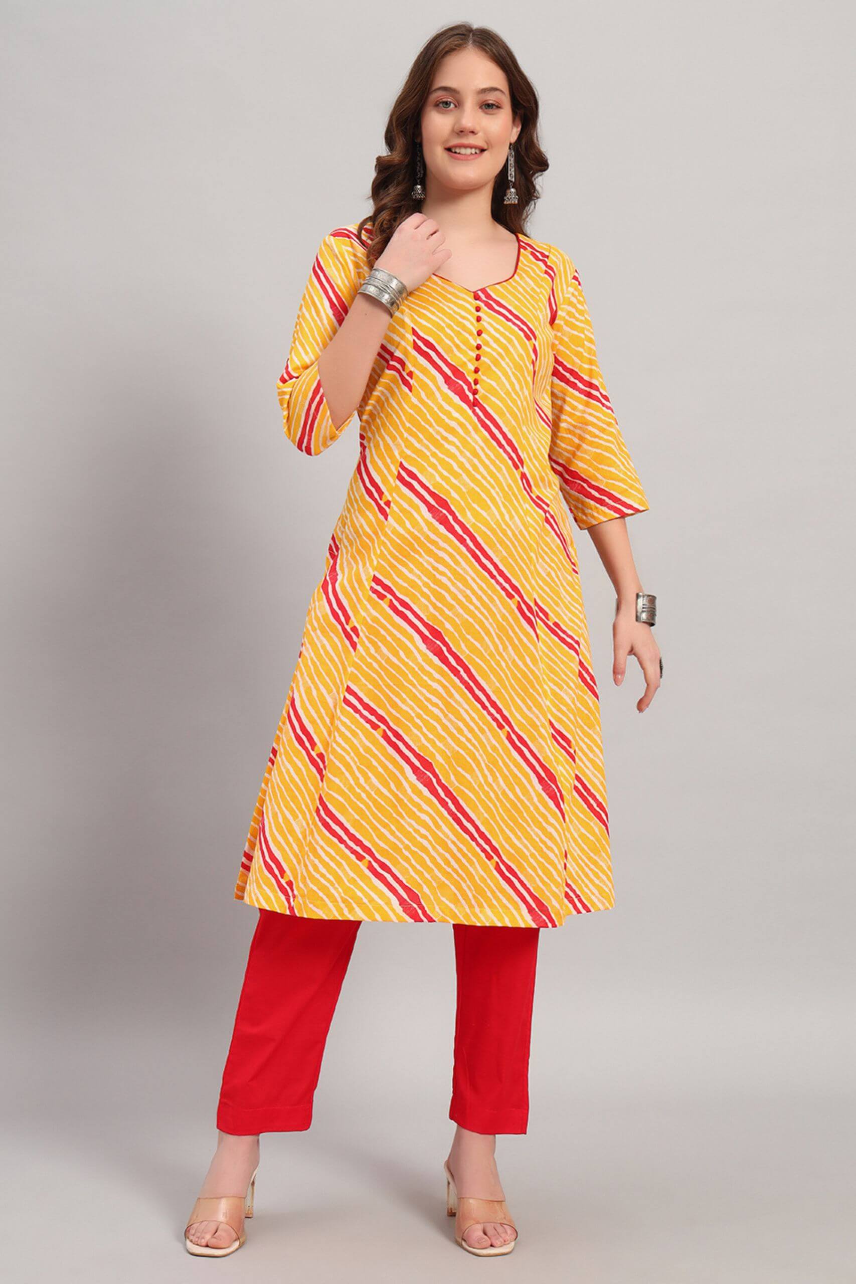 Hand Block Print Cotton Kurta Set image 3