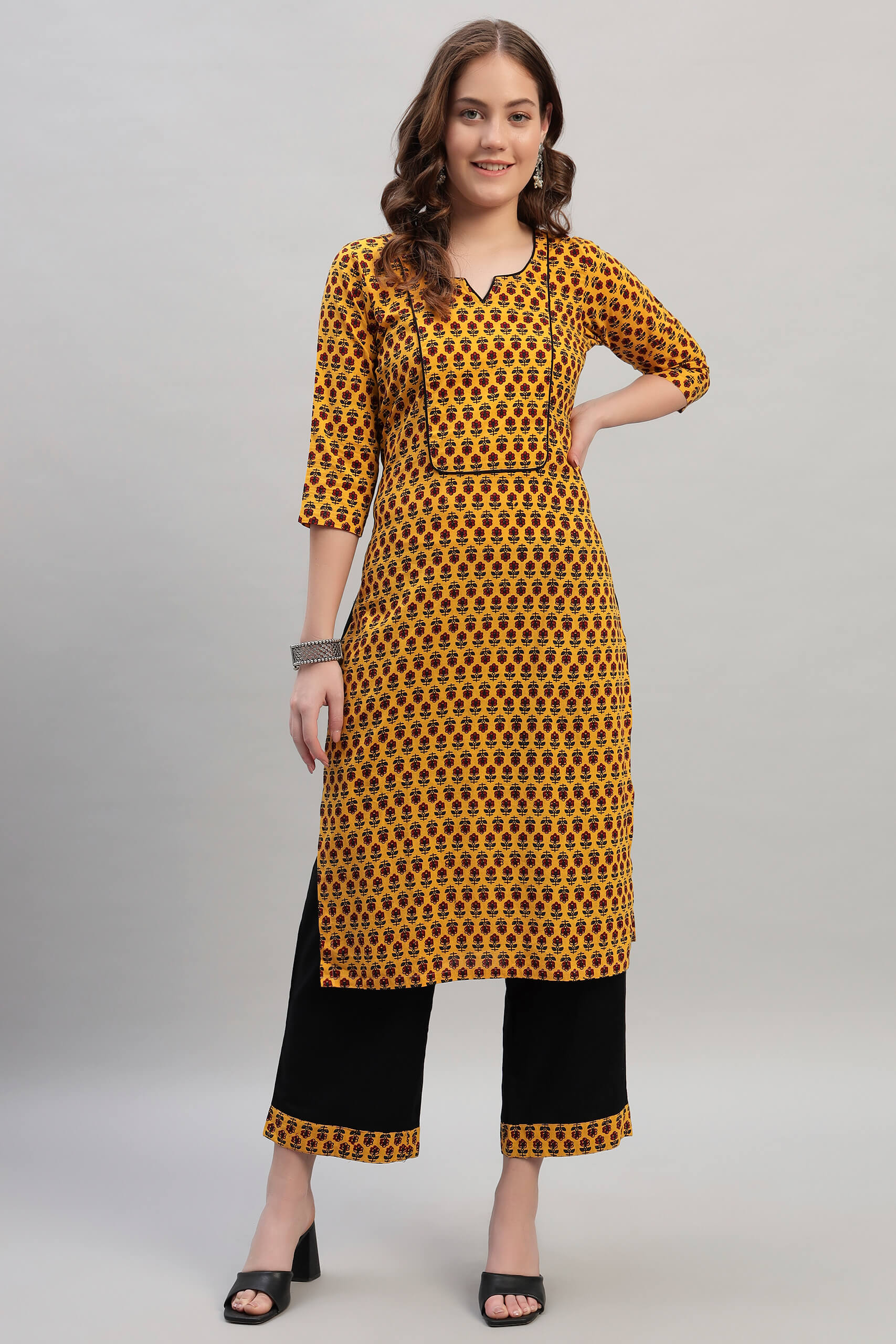 Ajrak Cotton Kurta Set image 4