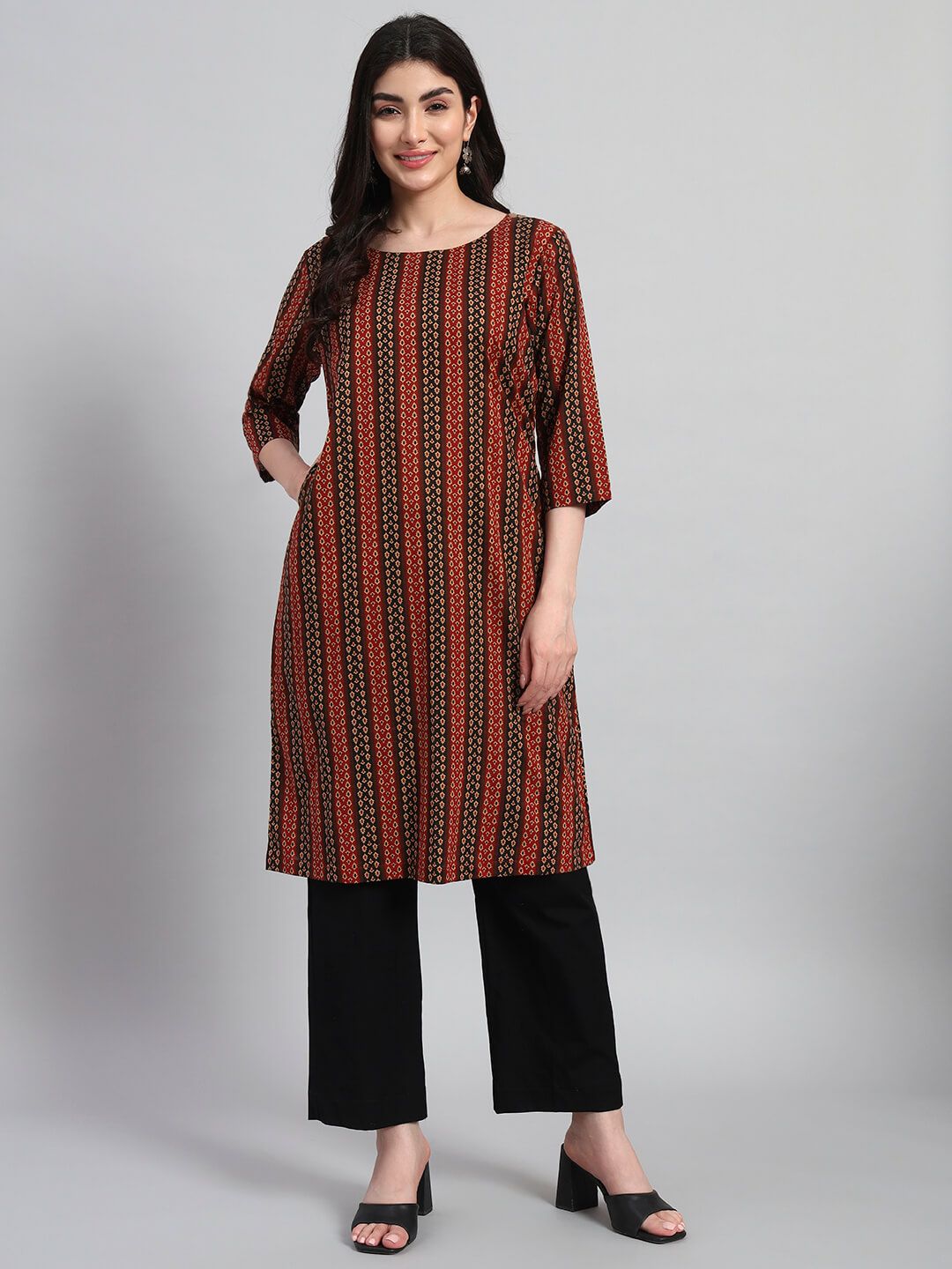Kalamkari Straight Cotton Kurta Set image 4