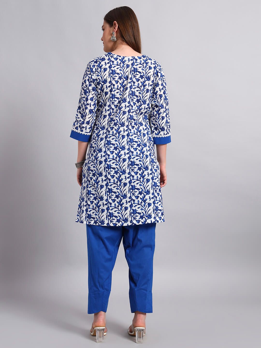 Hand Block Cotton Kurta With Salwar image 6