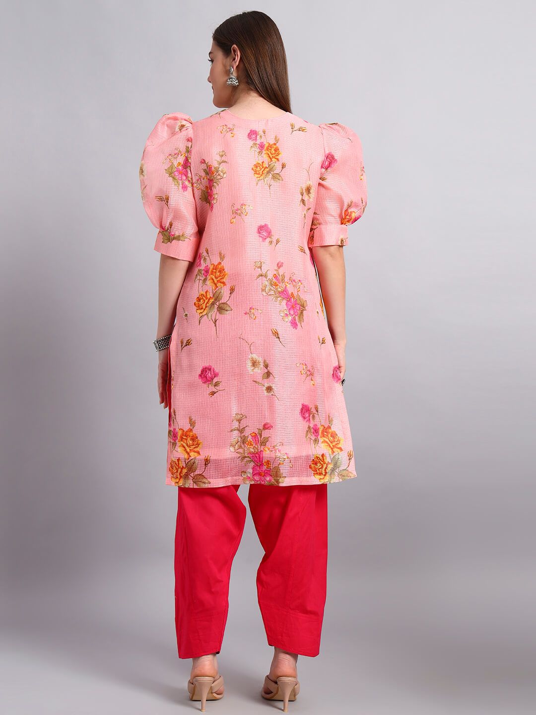 Kotadoria Floral Print Kurta Salwar Set image 6