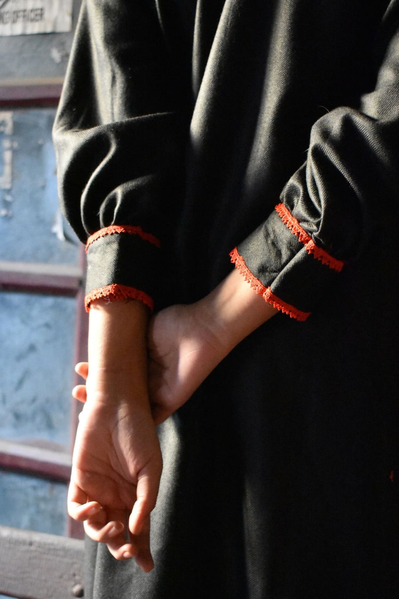 Kashmere Embroidery Woolen Suit With Shawl (BLACK) image 5