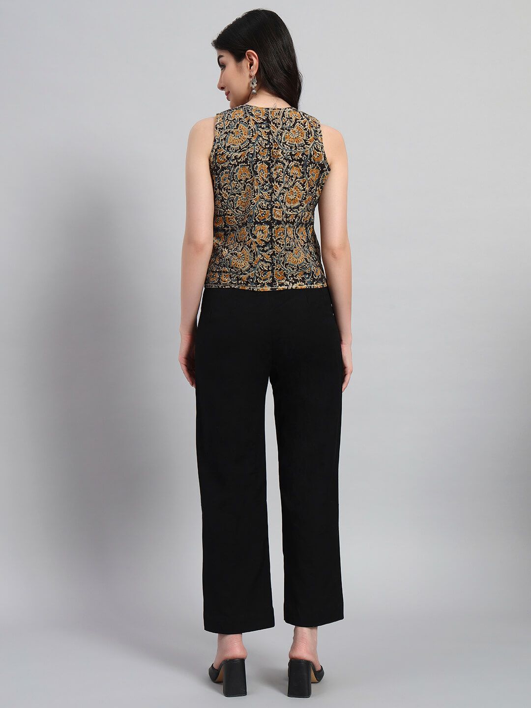Cotton Kalamkari Basket Top With Pant image 6