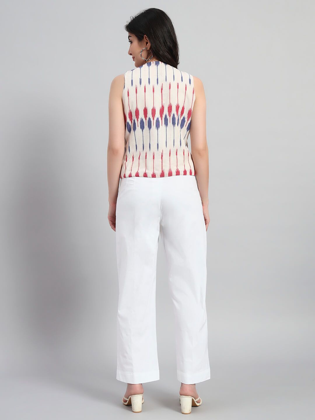 Cotton Ikat Basket Top With Pant image 6