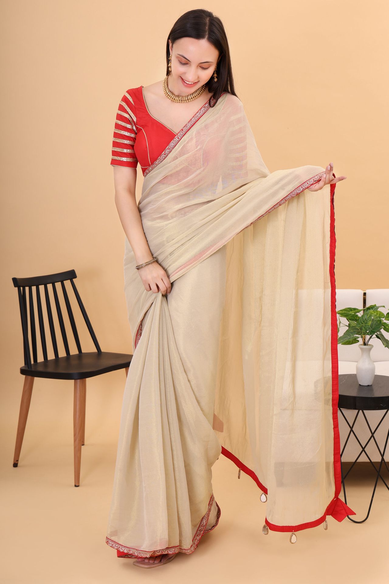 Tissue Silk Saree With Silk Blouse image 5