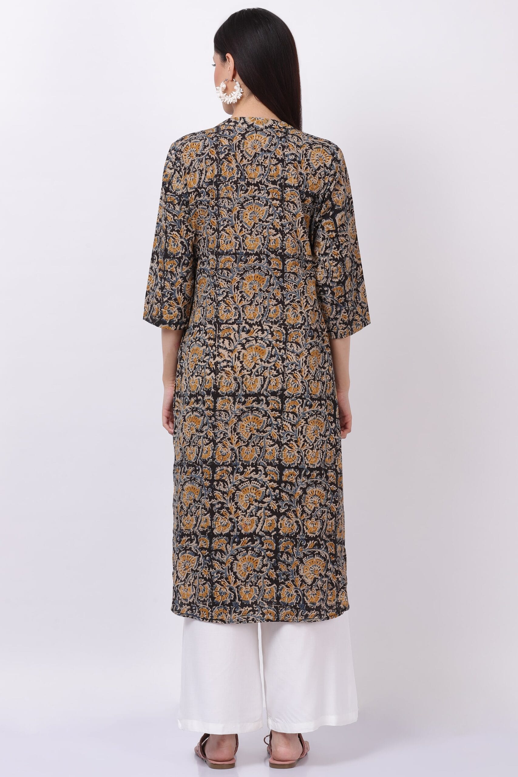 Cotton Kalamkari Kurti With Palazzo image 4