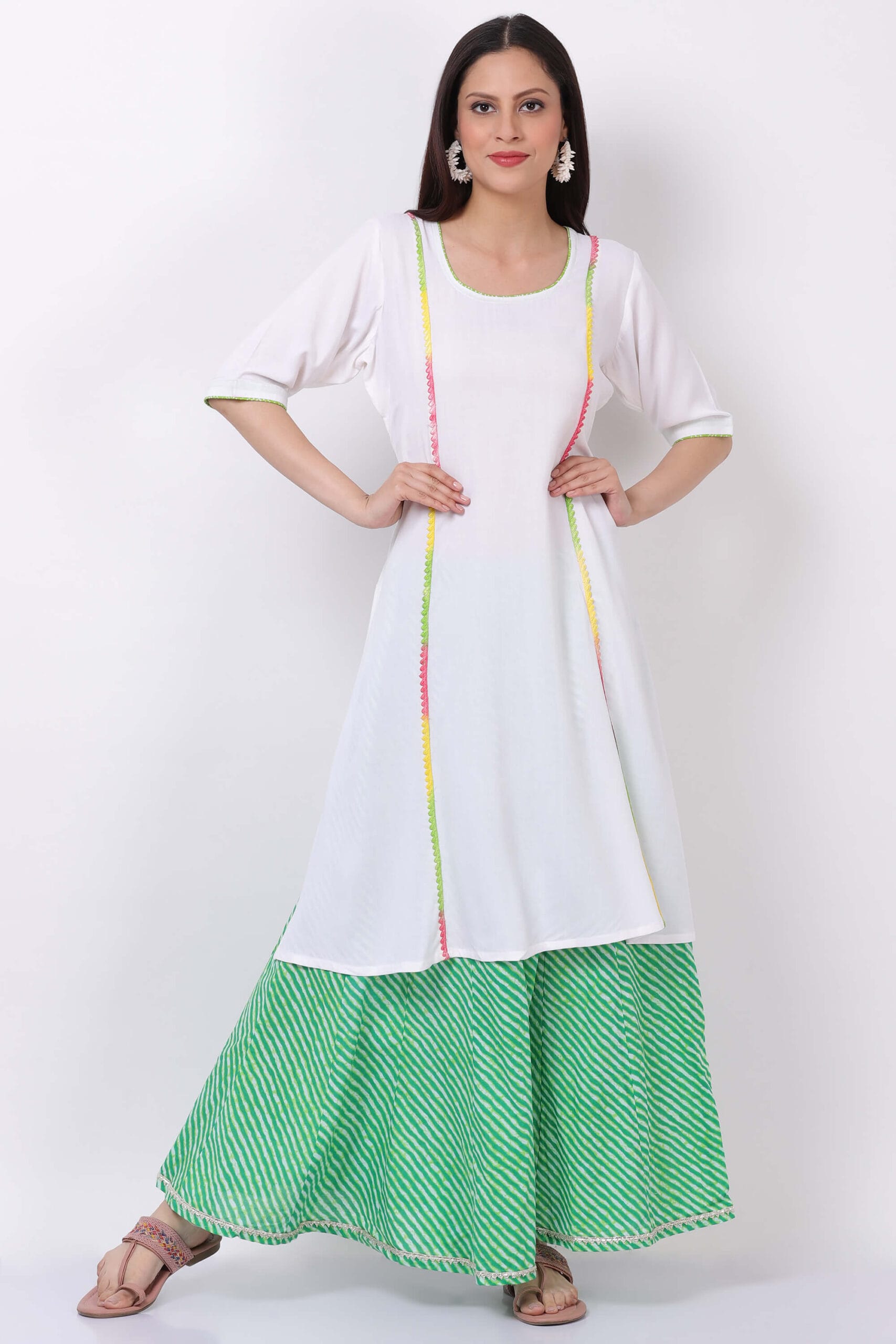 Cotton Skirt Kurti Set image 4