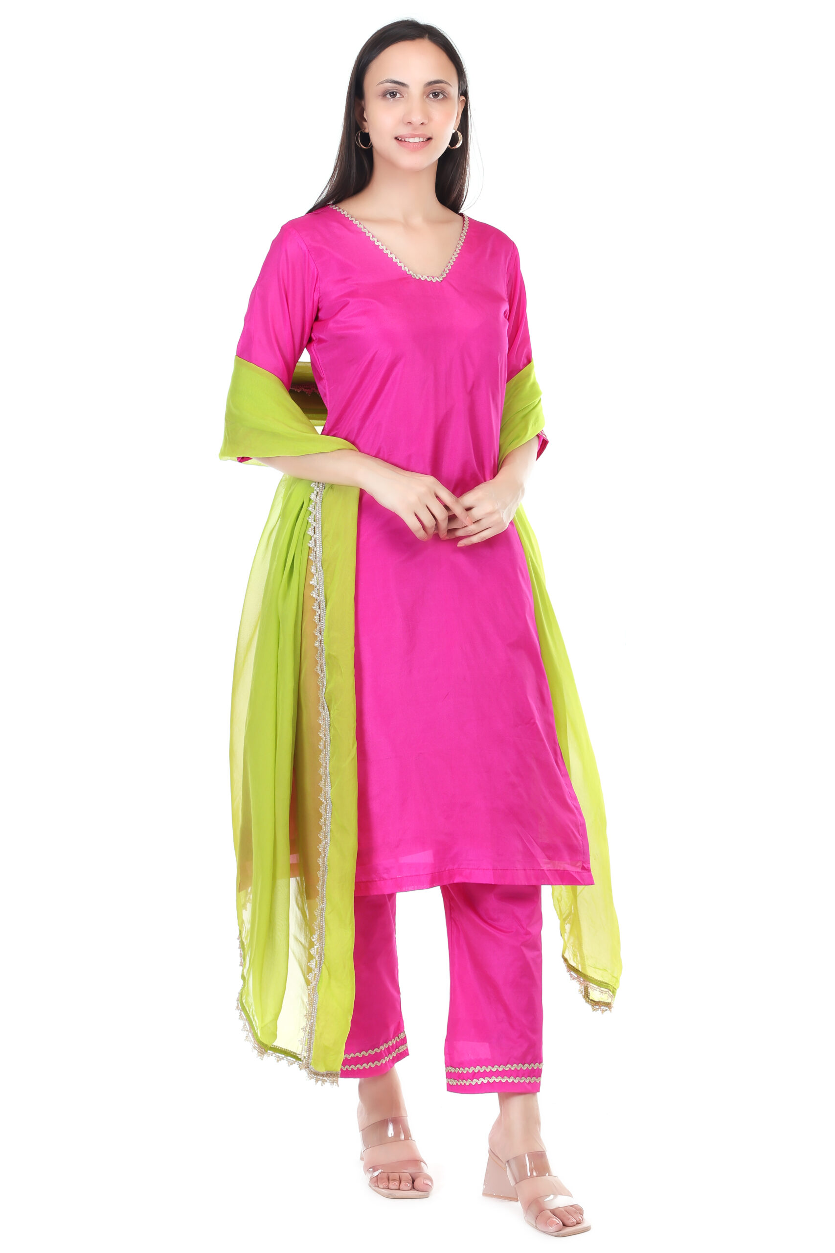 Silk Kurta Set With Dupatta image 4