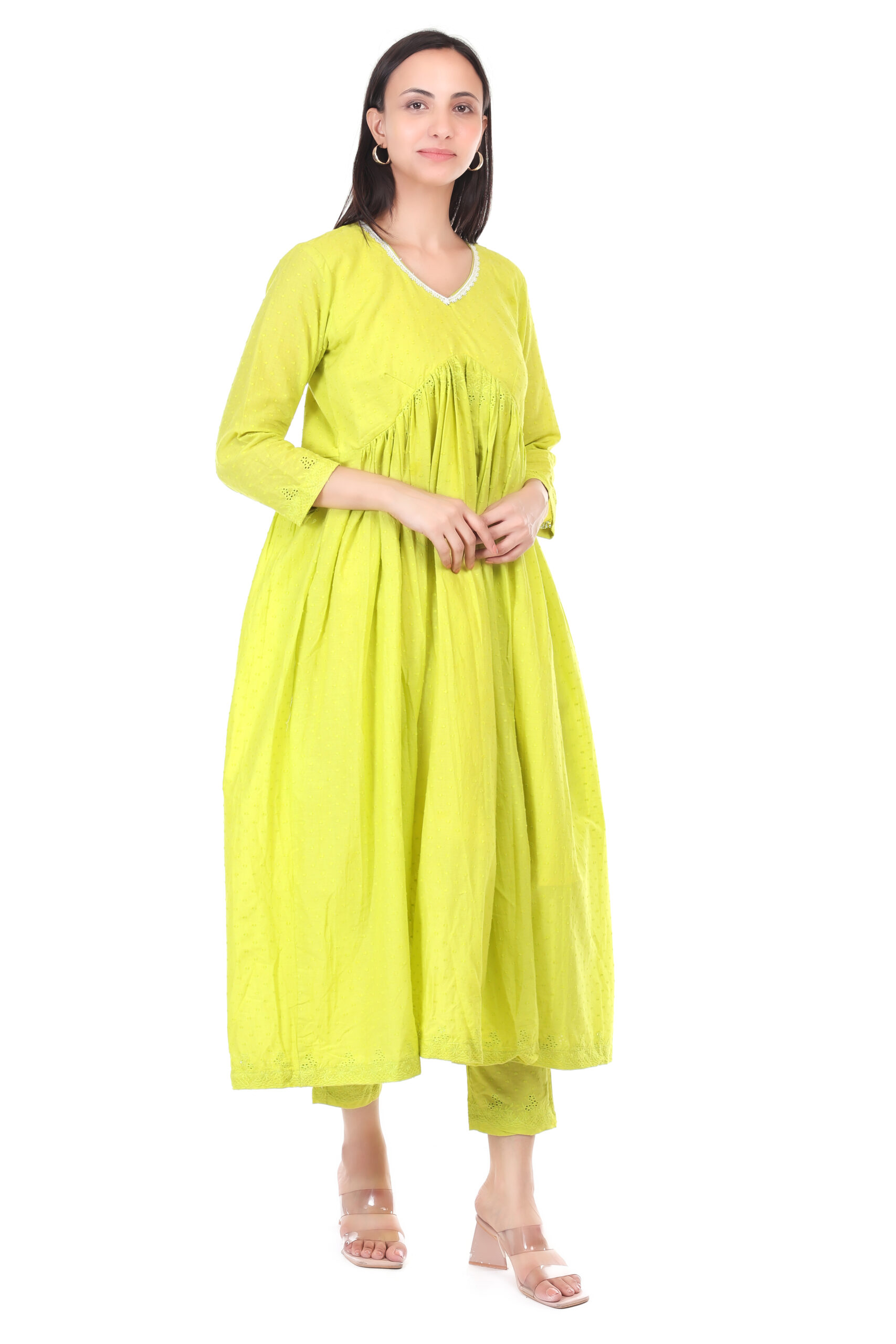 Cambric Cotton Anarkali Kurta Set image 4