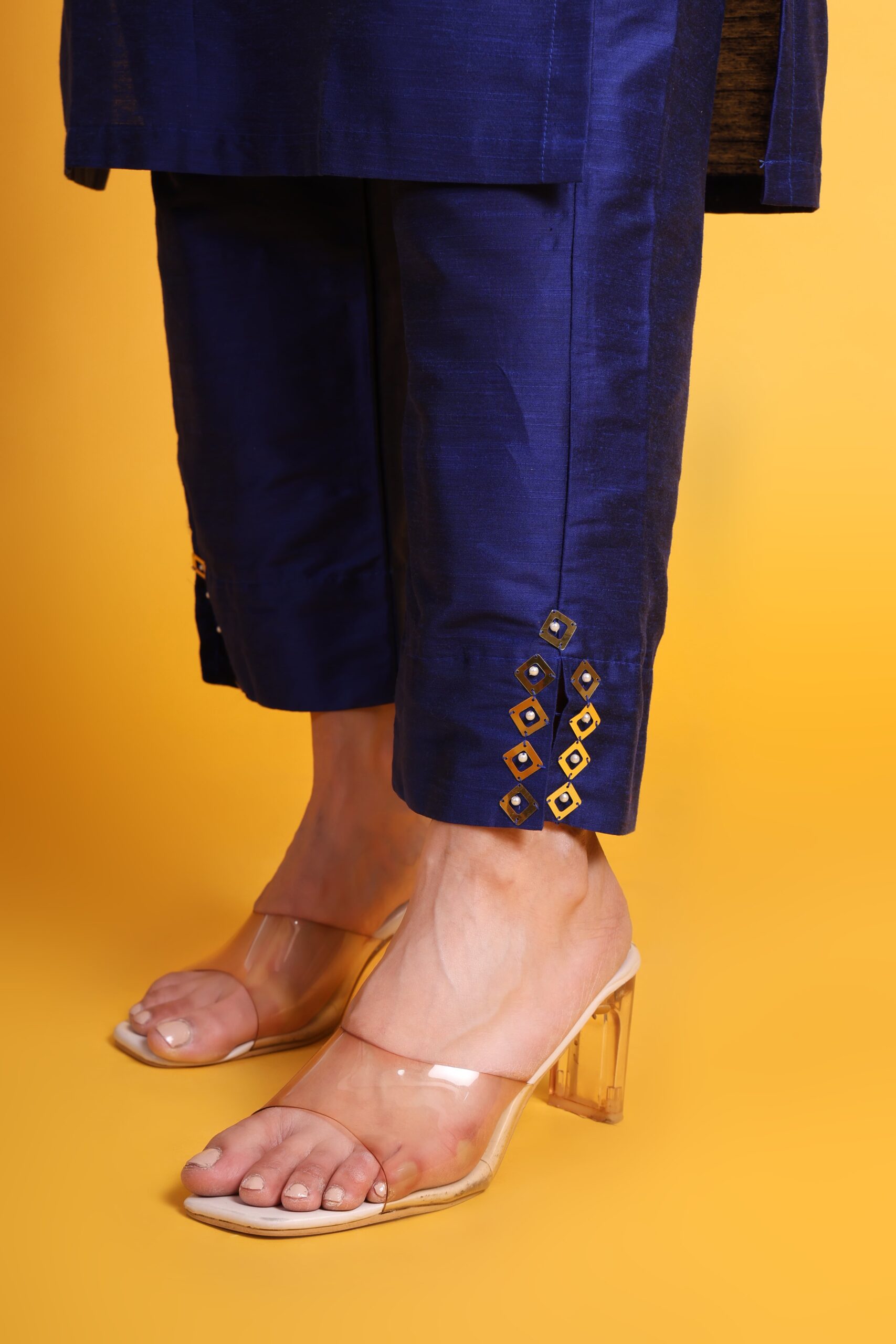 Silk Kurta Set With Silk Dupatta And Handwork image 6