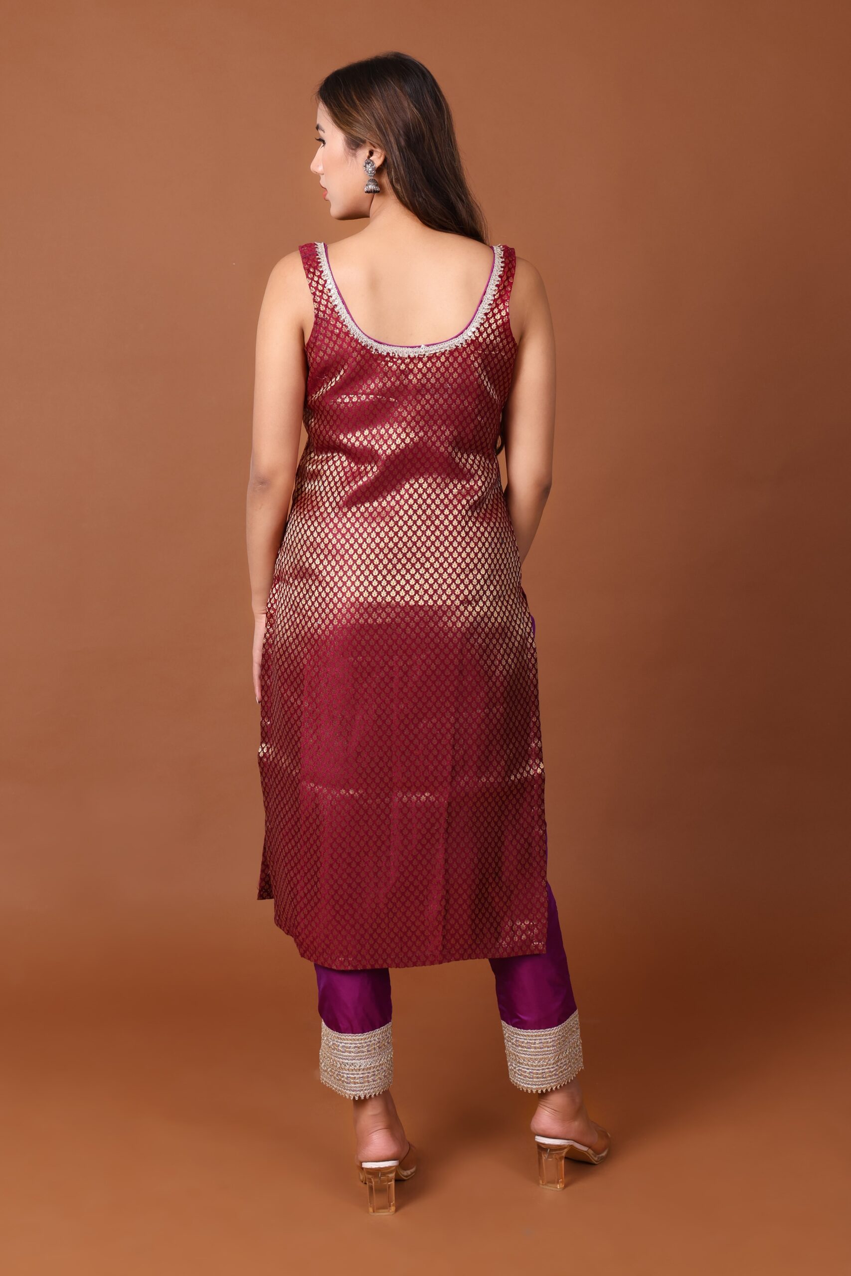 Banarasi Brocade Suit With Dupatta image 4