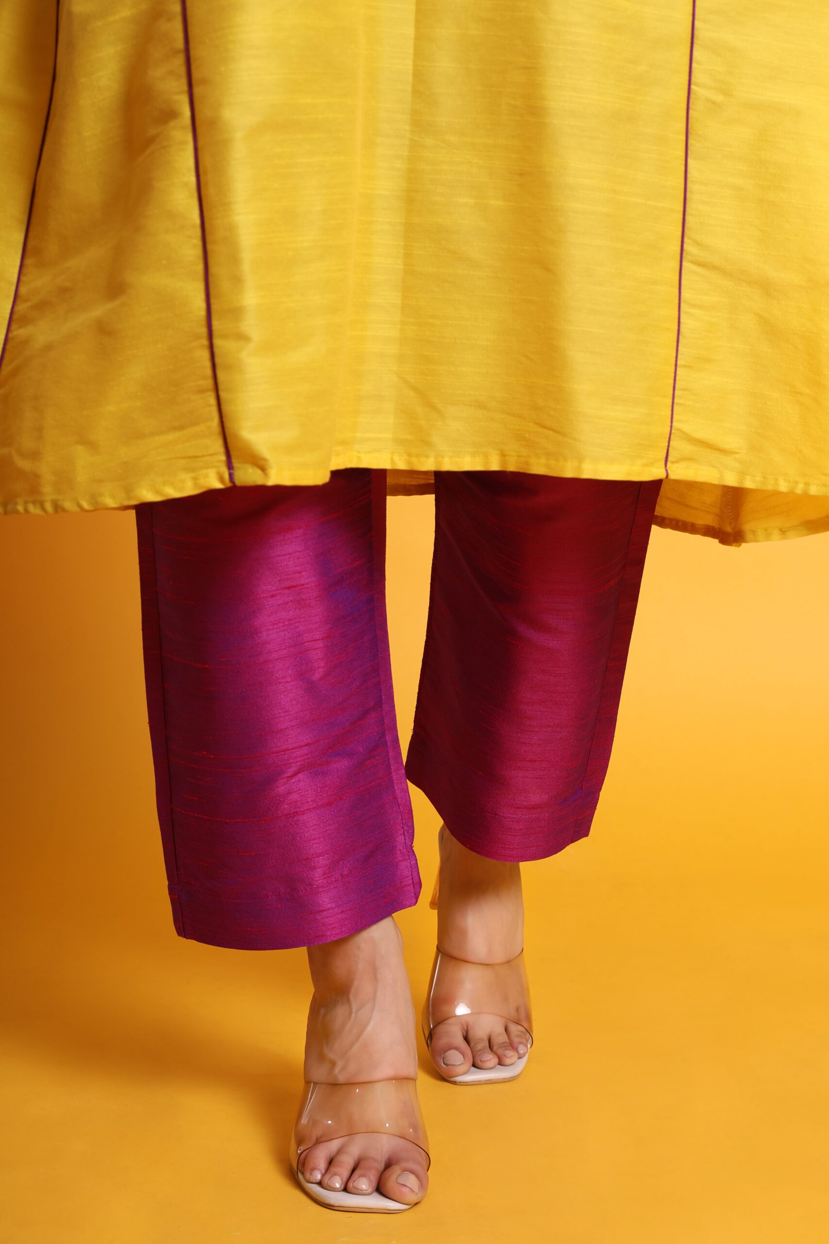 Silk A-line Kurta Set image 6