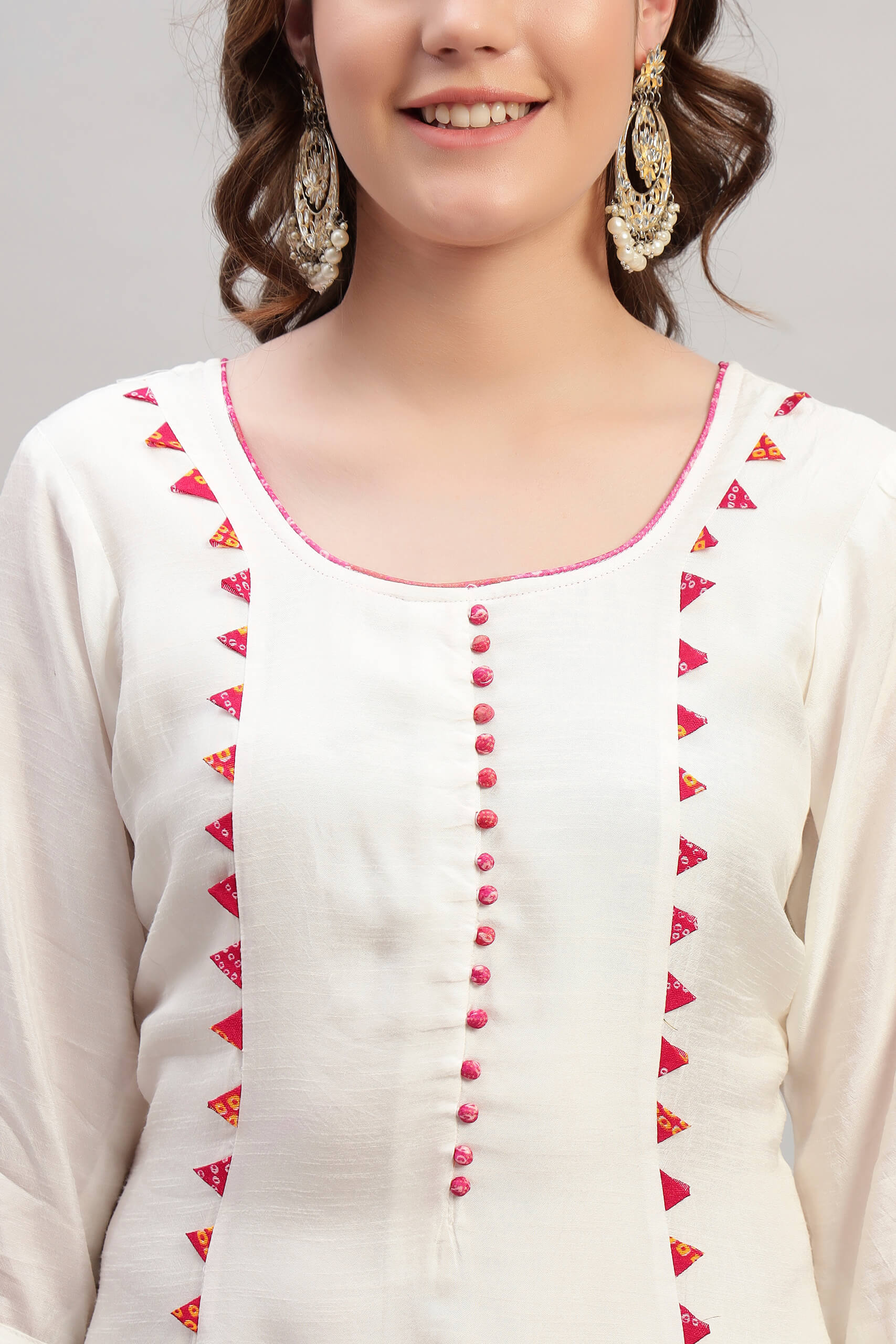 Dola Silk A-line Kurta Set With Kotadoria Dupatta image 7
