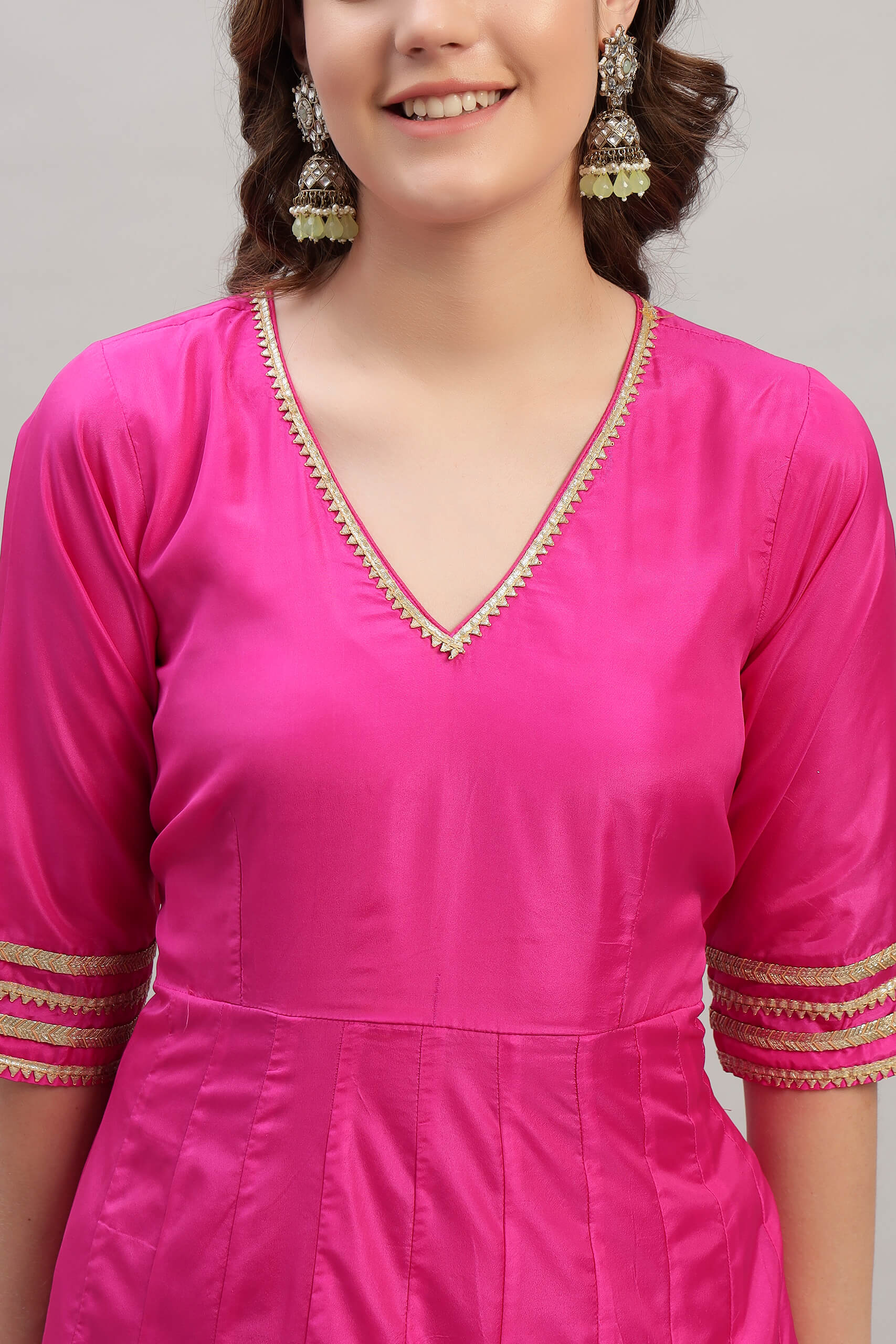Silk Anarkali Kurta Set image 7