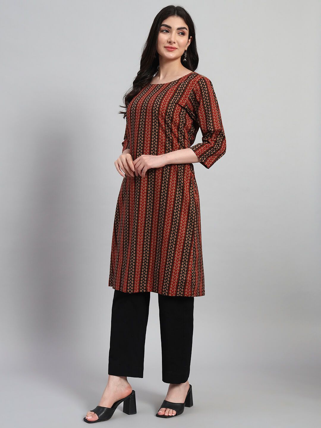 Kalamkari Straight Cotton Kurta Set image 5
