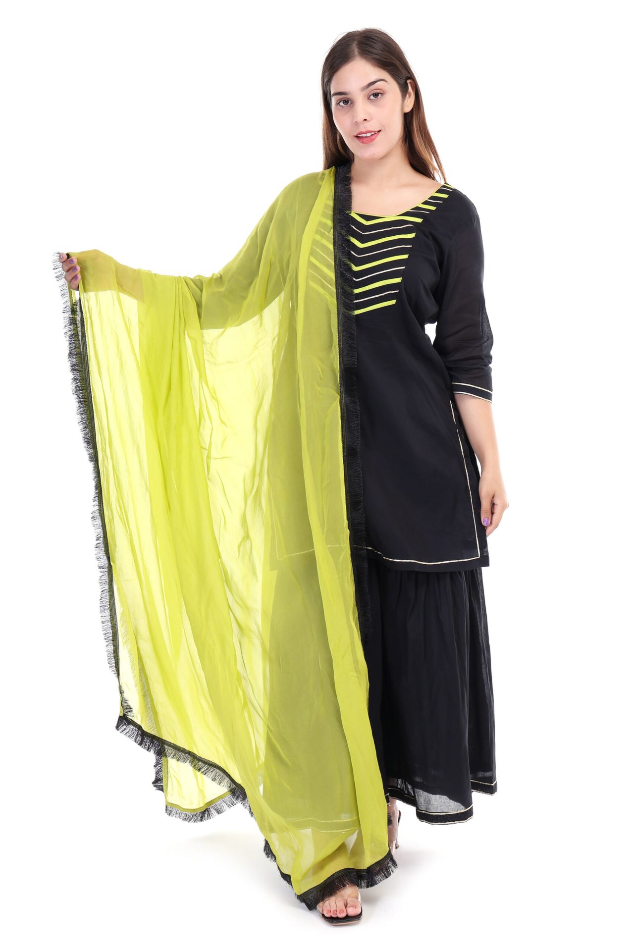 Cotton Sharara Set With Dupatta image 4