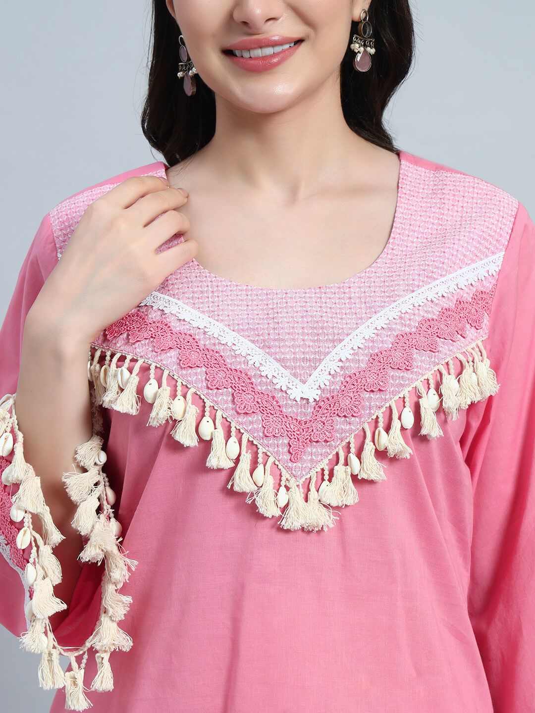 Cambric Cotton Kurta With Farsi Salwar image 7