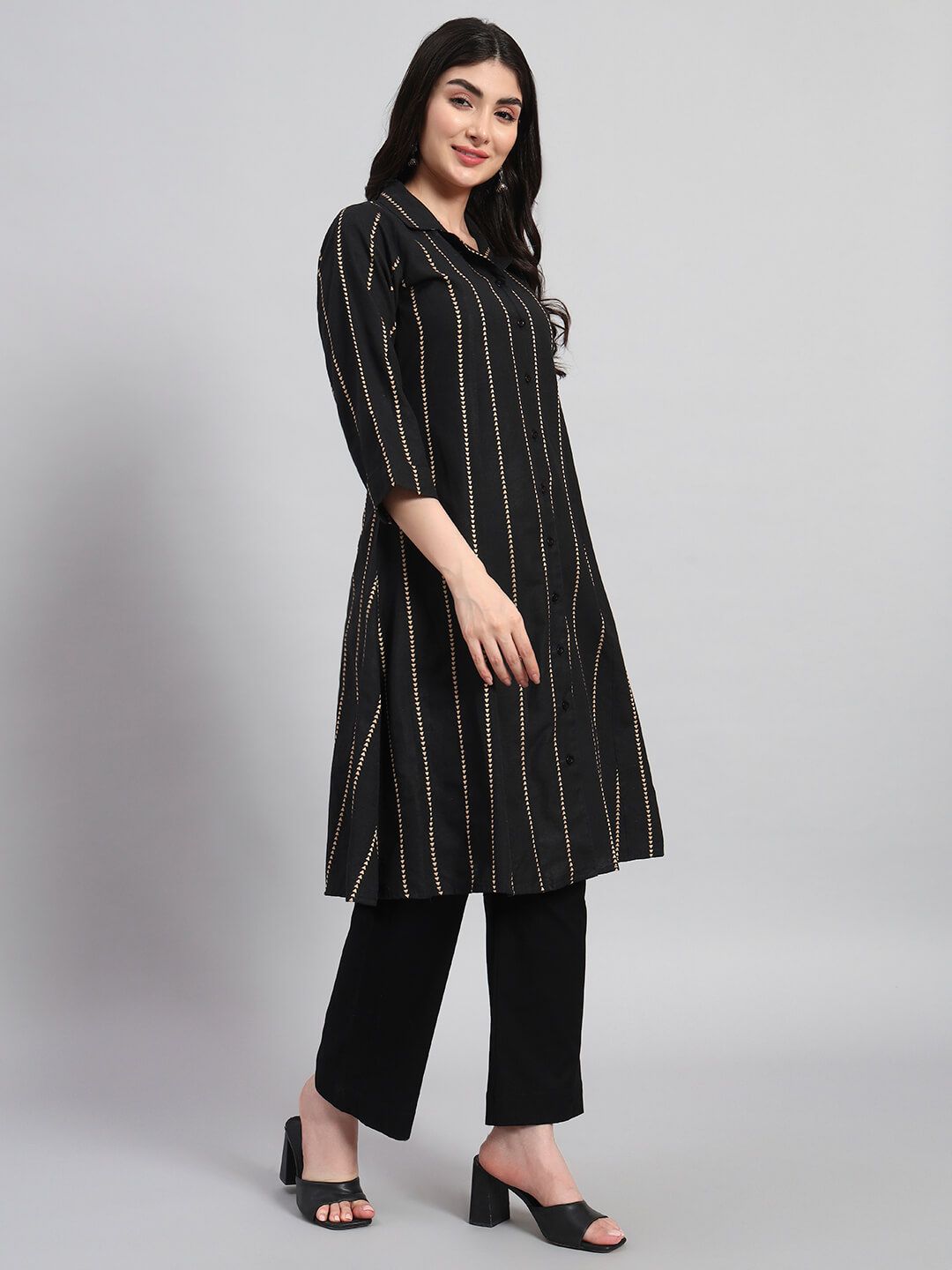 Cotton A-line Kurta Set image 4