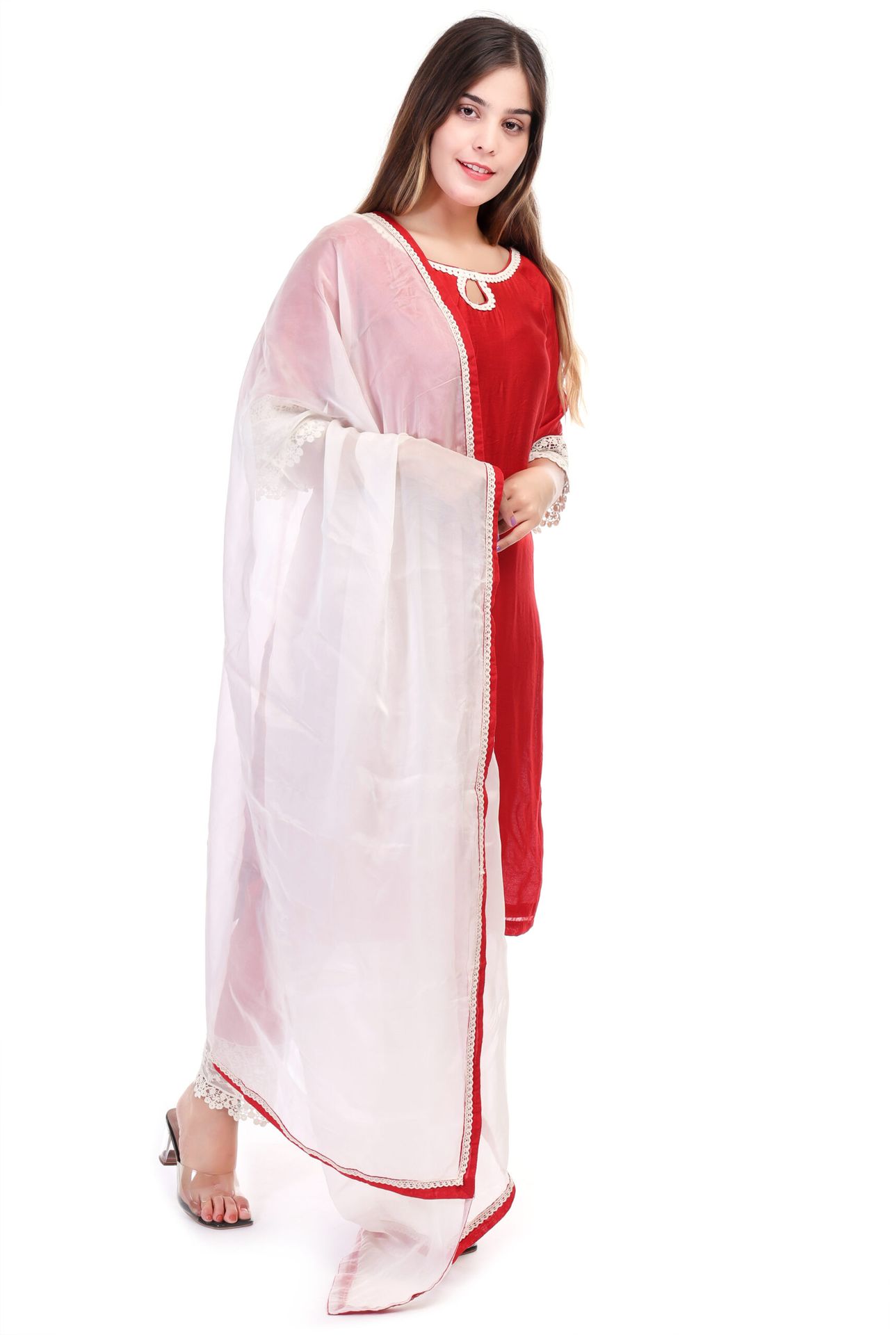 Chanderi Silk Kurta Set With Dupatta image 4