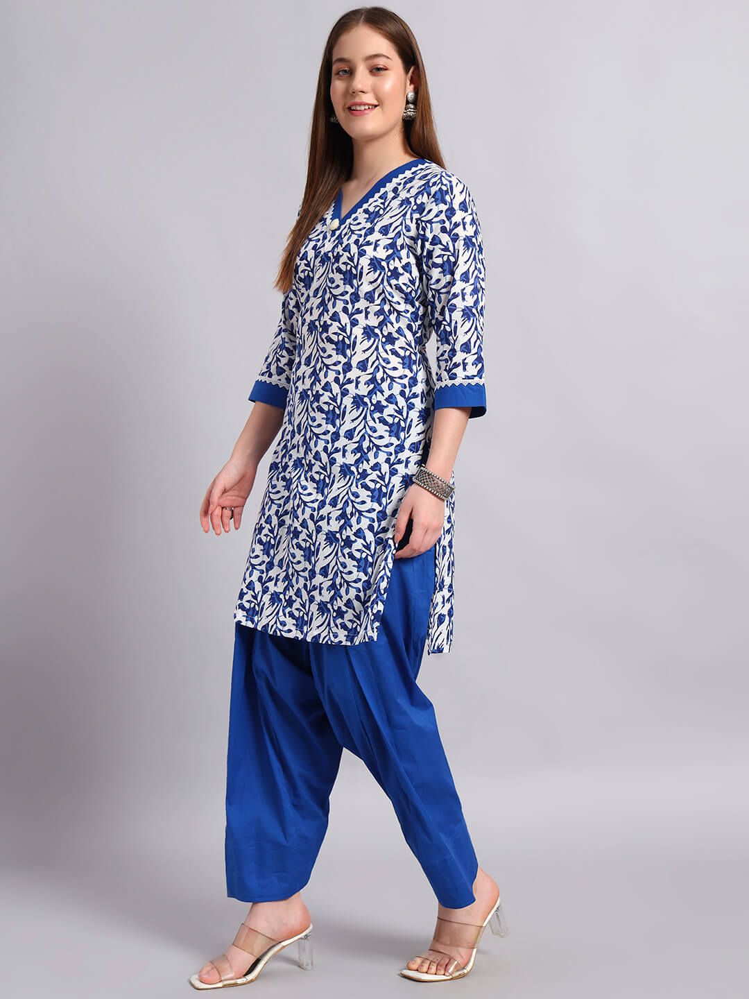 Hand Block Cotton Kurta With Salwar image 5