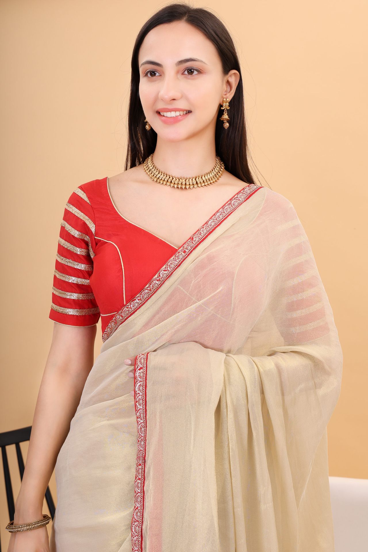 Tissue Silk Saree With Silk Blouse image 4