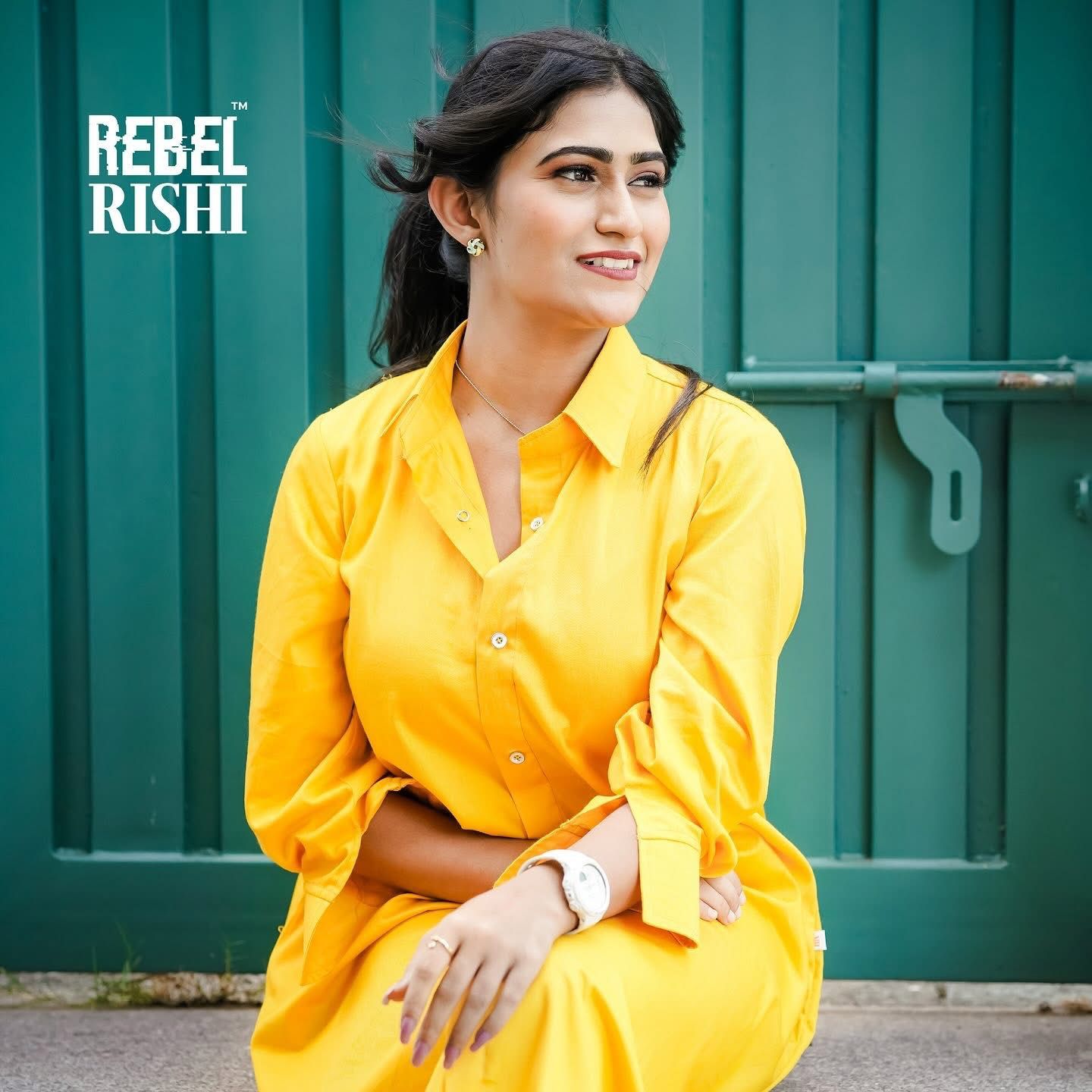 Solid Yellow Collar Dress