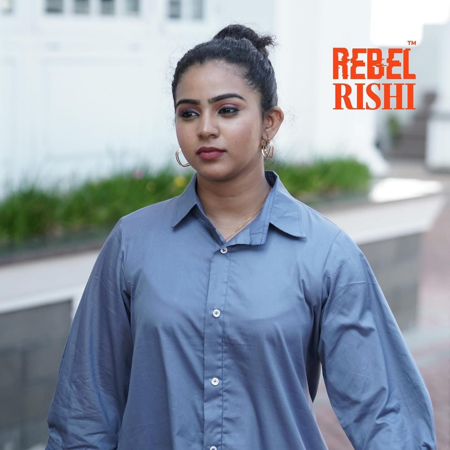Ash Blue Shirt Dress image 3