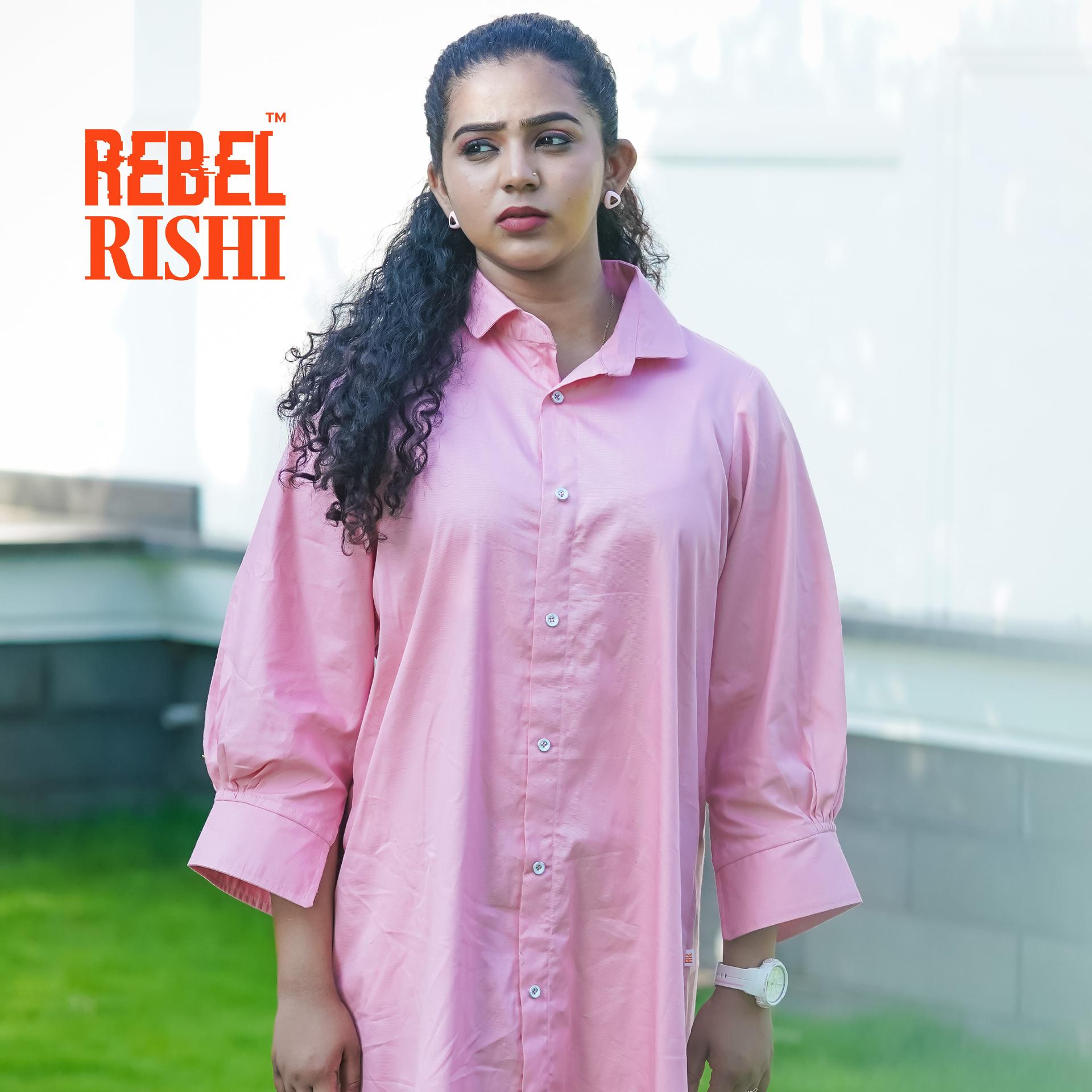 Dusty Pink Solid Colour Dress