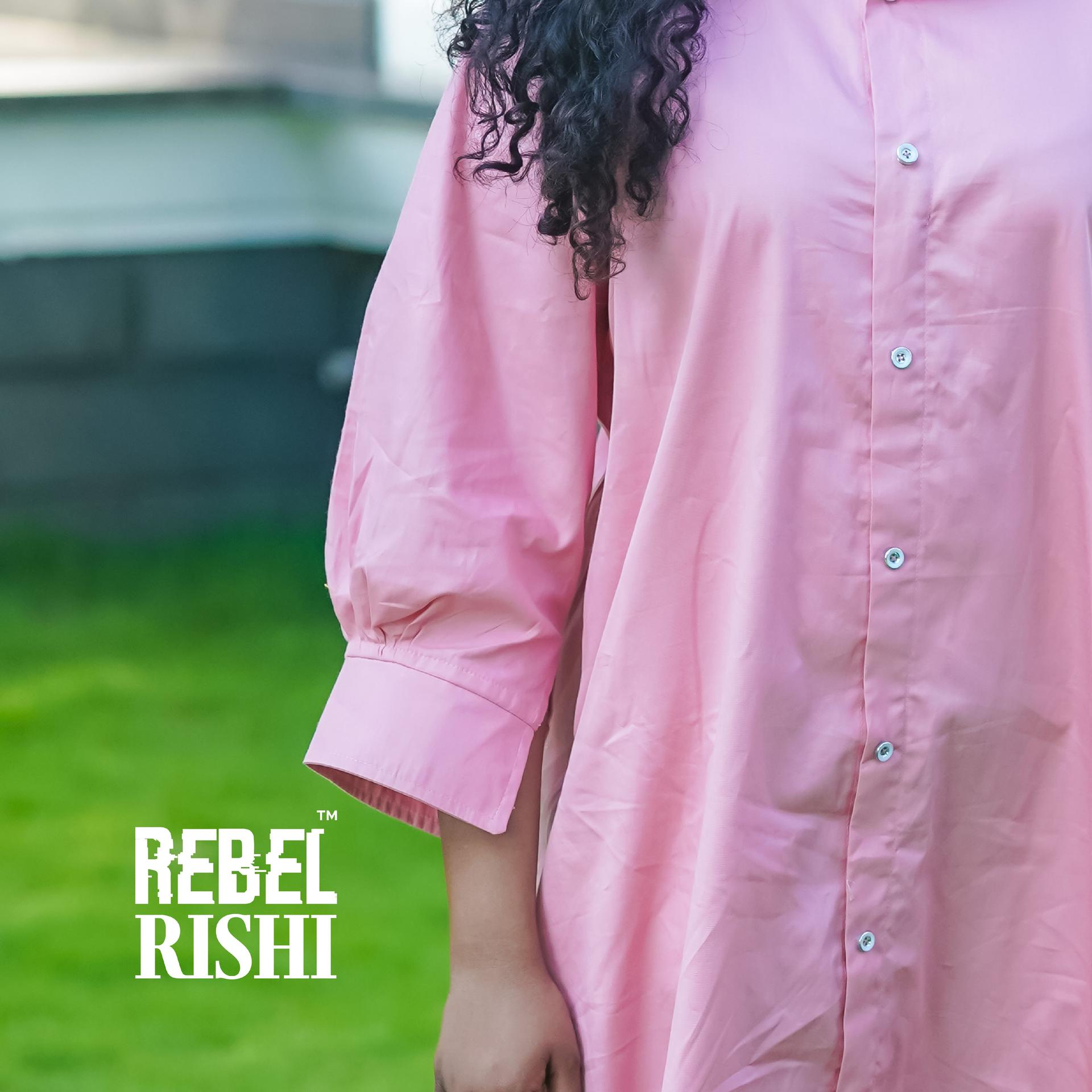 Dusty Pink Solid Colour Dress image 4