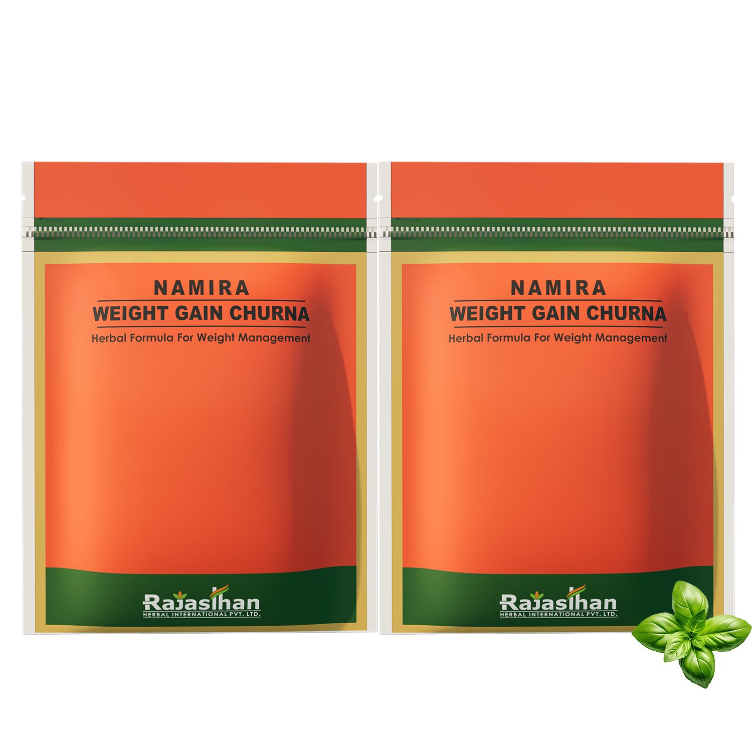 Namira Weight Gain Powder For Men & Women - Herbal Formula For Weight Management & Overall Wellness | Natural Protein & Herbs | Health Gain | Pack 2 - Each 120GM